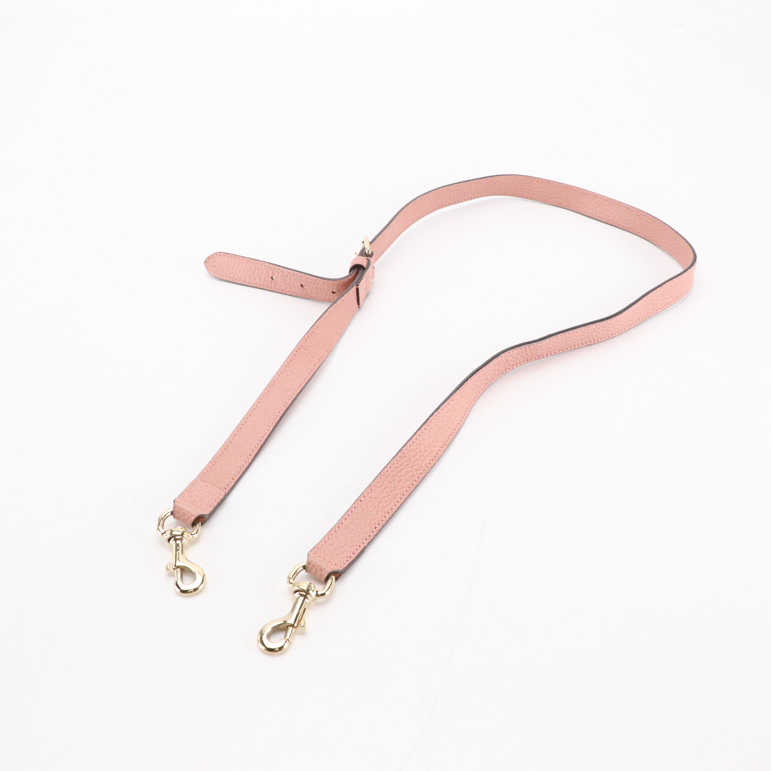 Gucci Bamboo Tassel Two-Way Tote in Blush Pink Grained Calfskin Leather