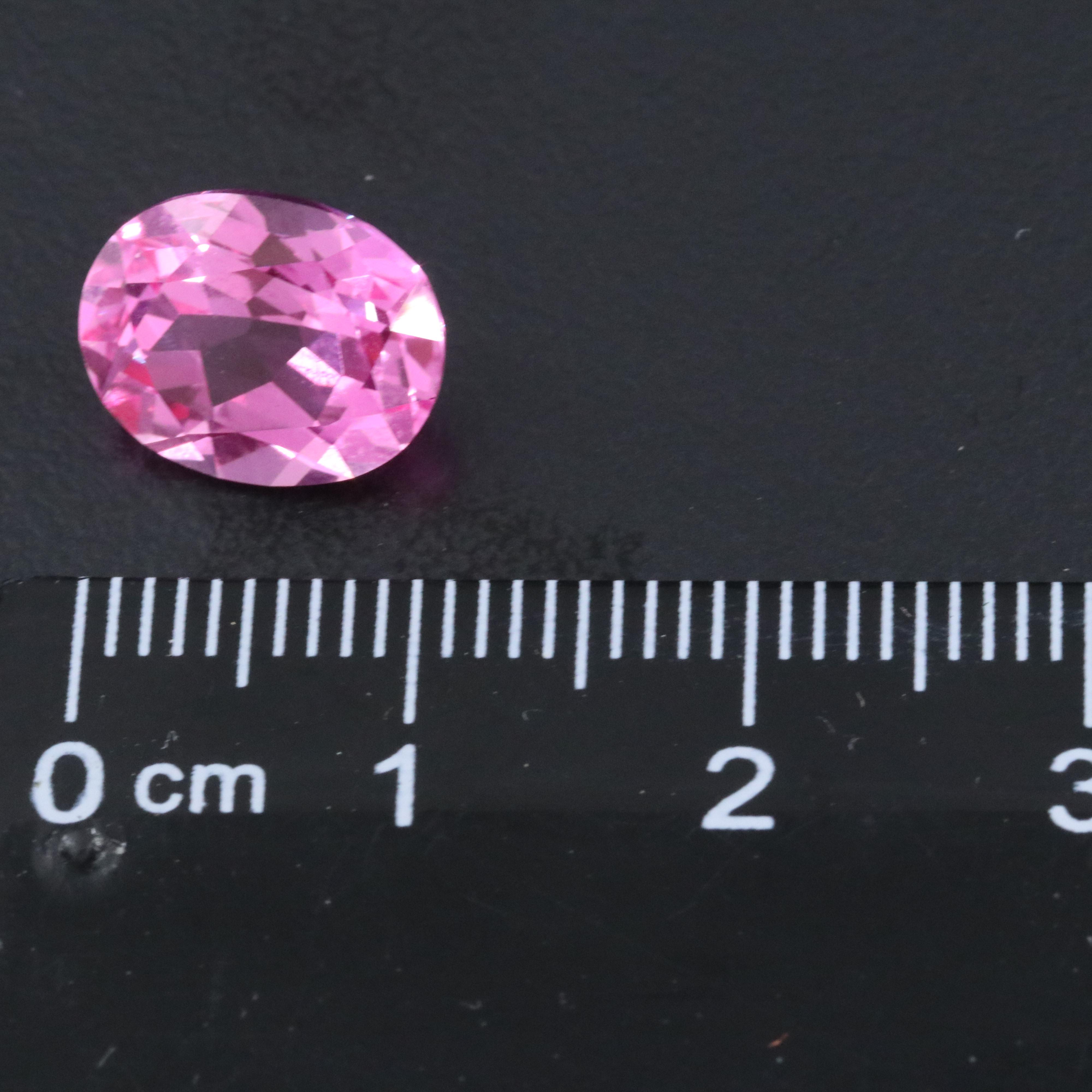 Loose 5.10 CT Lab Grown Pink Sapphire