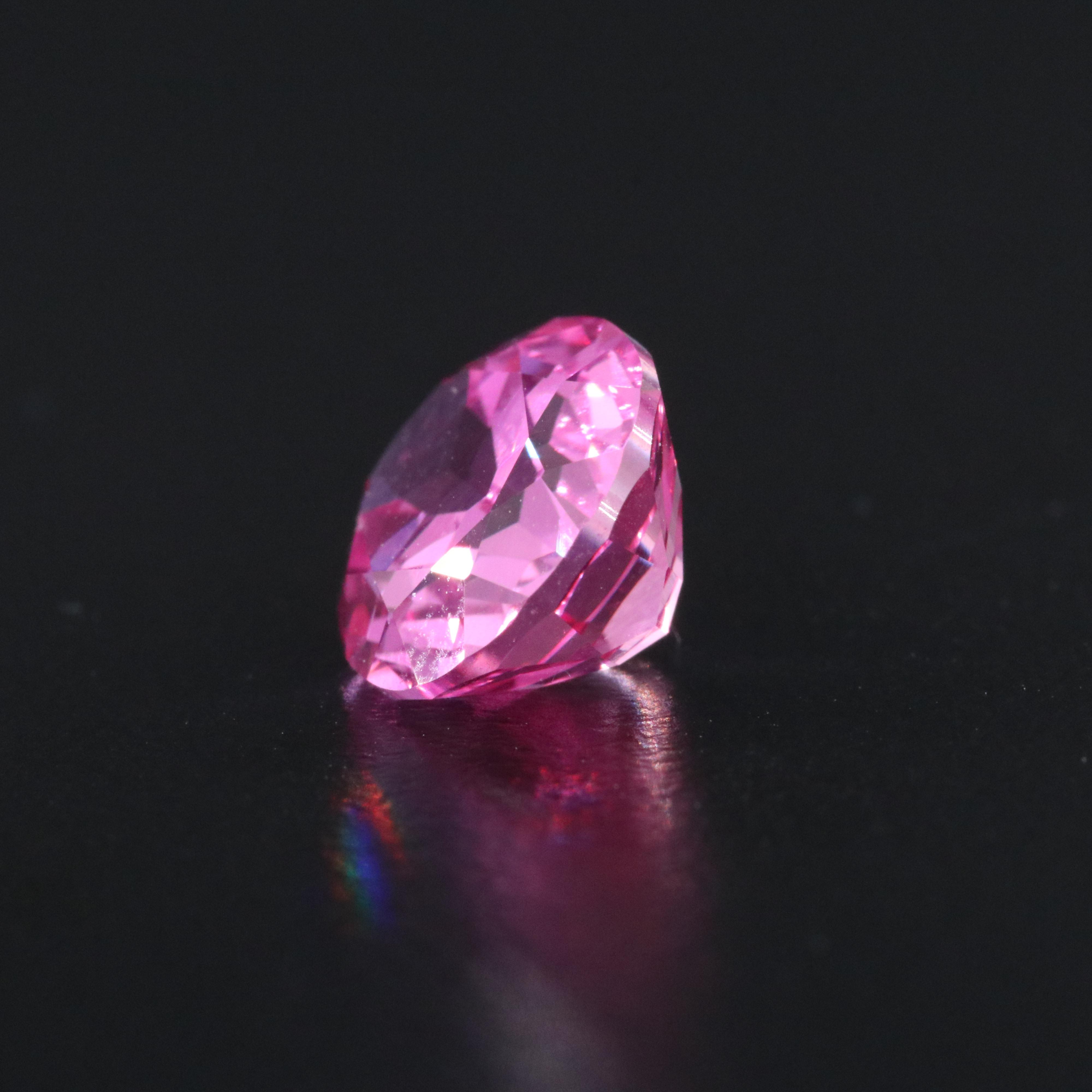 Loose 5.10 CT Lab Grown Pink Sapphire