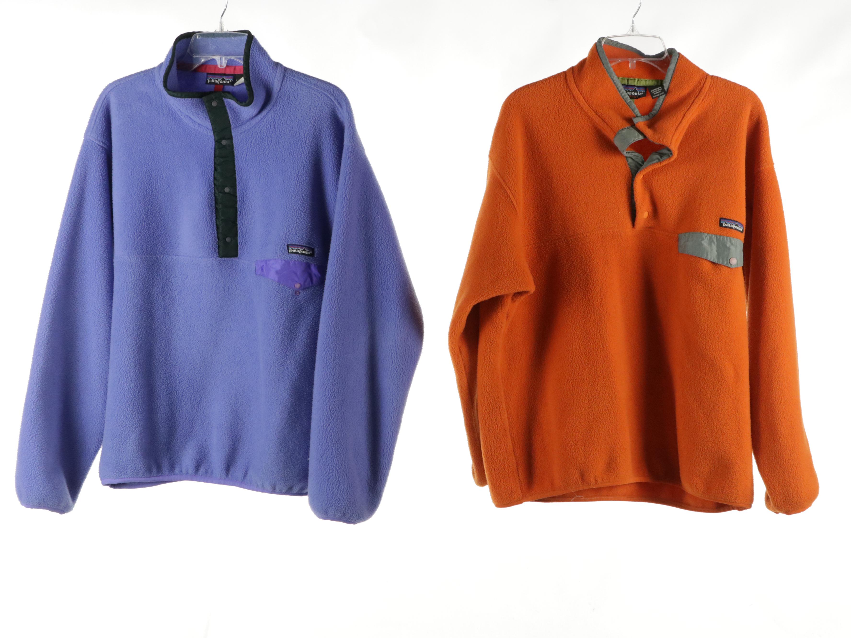 The North Face Puffer Zip Vest and Zip Jacket with Patagonia Fleece Pullovers