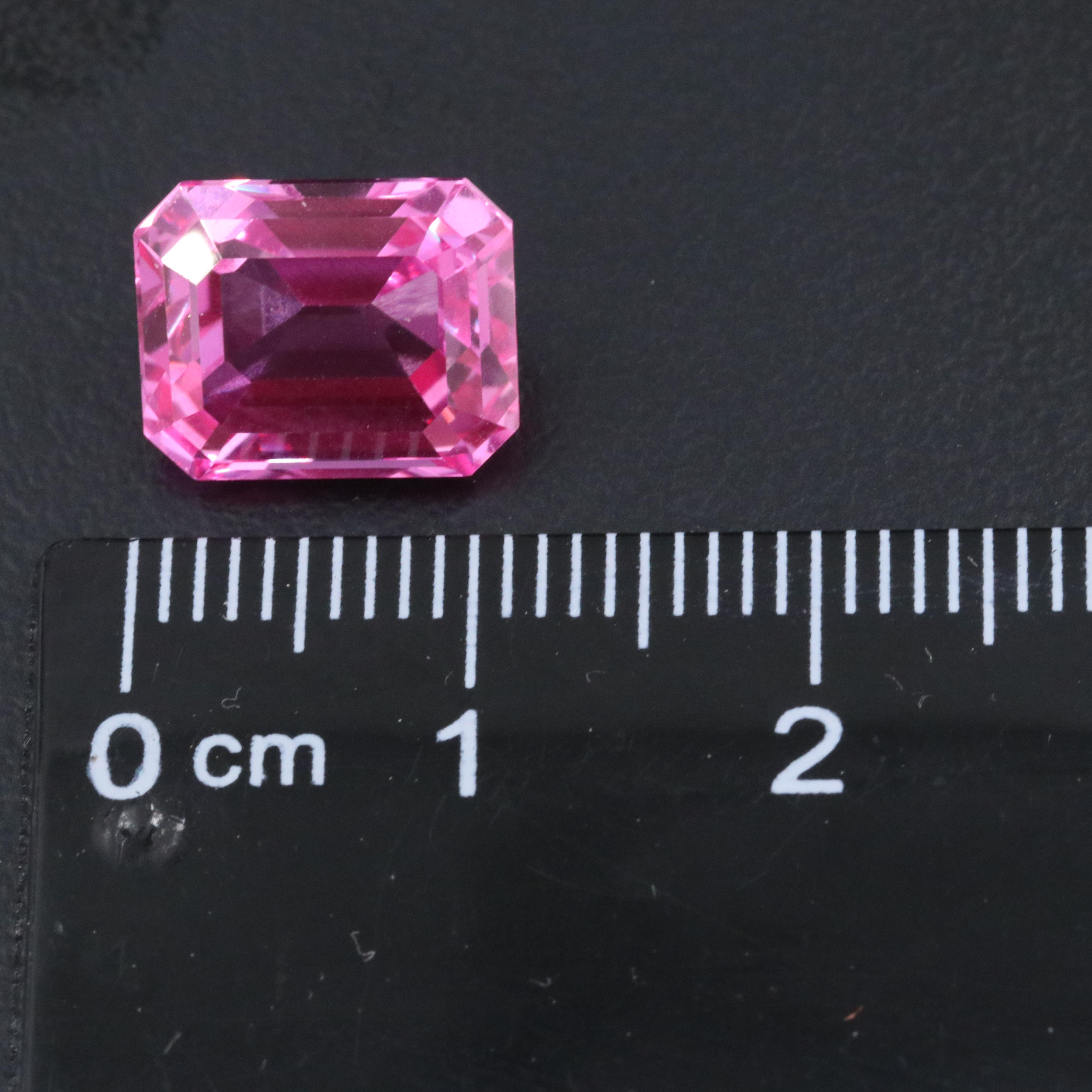 Loose 6.72 CT Lab Grown Pink Sapphire