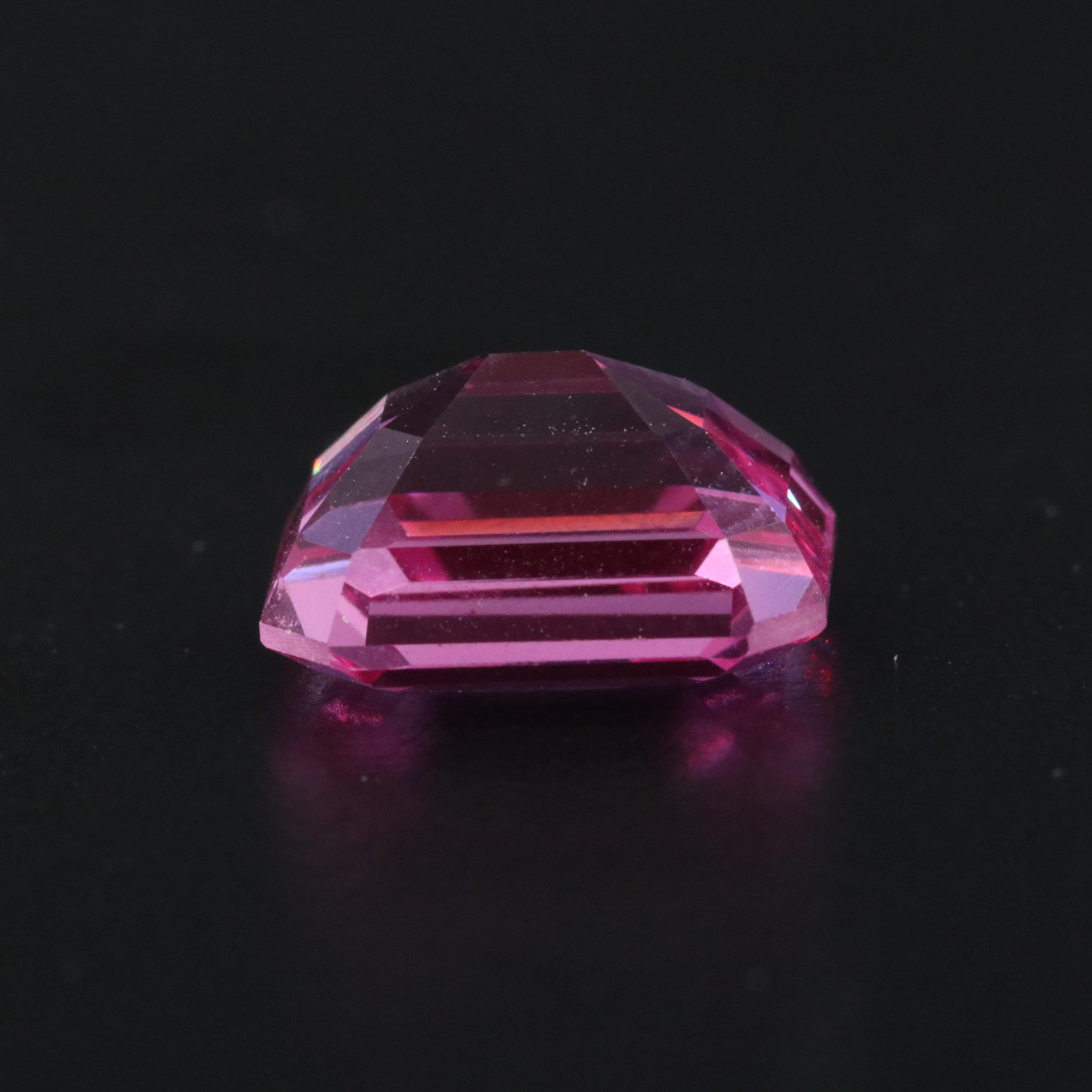 Loose 6.72 CT Lab Grown Pink Sapphire
