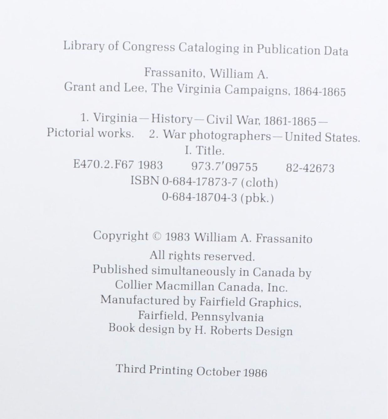 "Grant and Lee: The Virginia Campaigns 1864–1865" with More Civil War Books