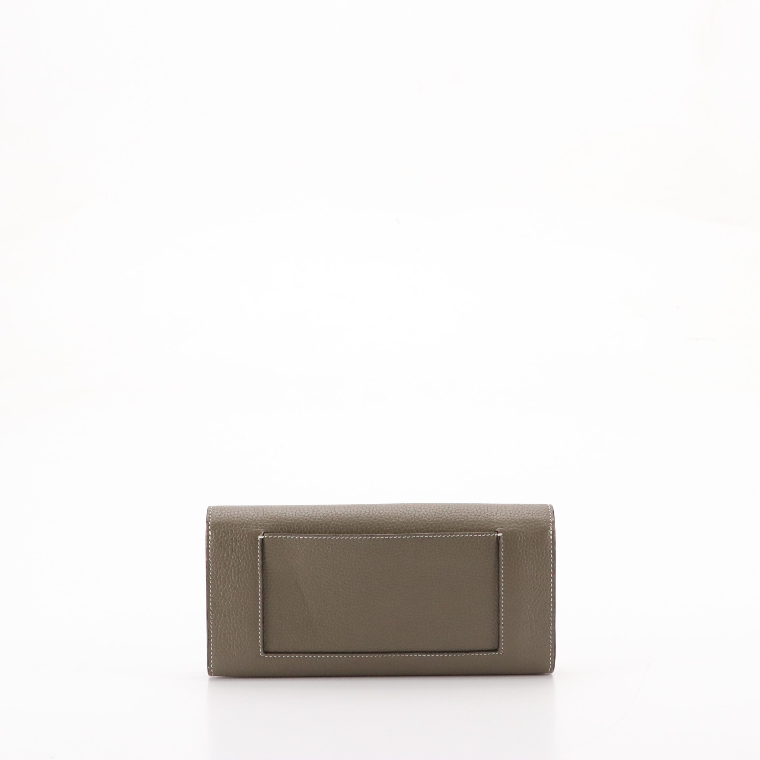 Celine Flap Multifunction Large Wallet in Drummed Leather