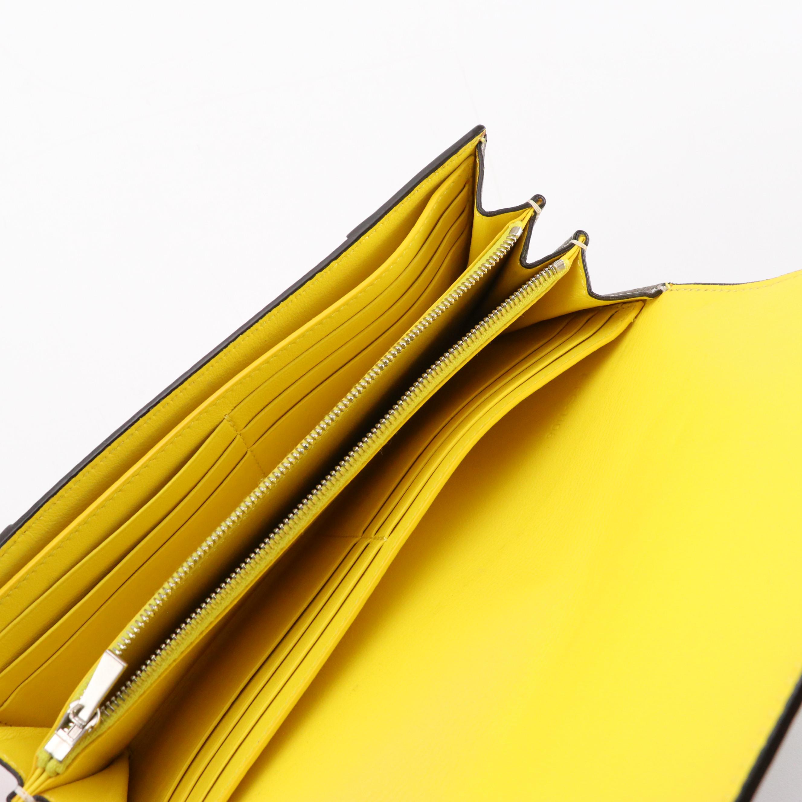 Celine Flap Multifunction Large Wallet in Drummed Leather