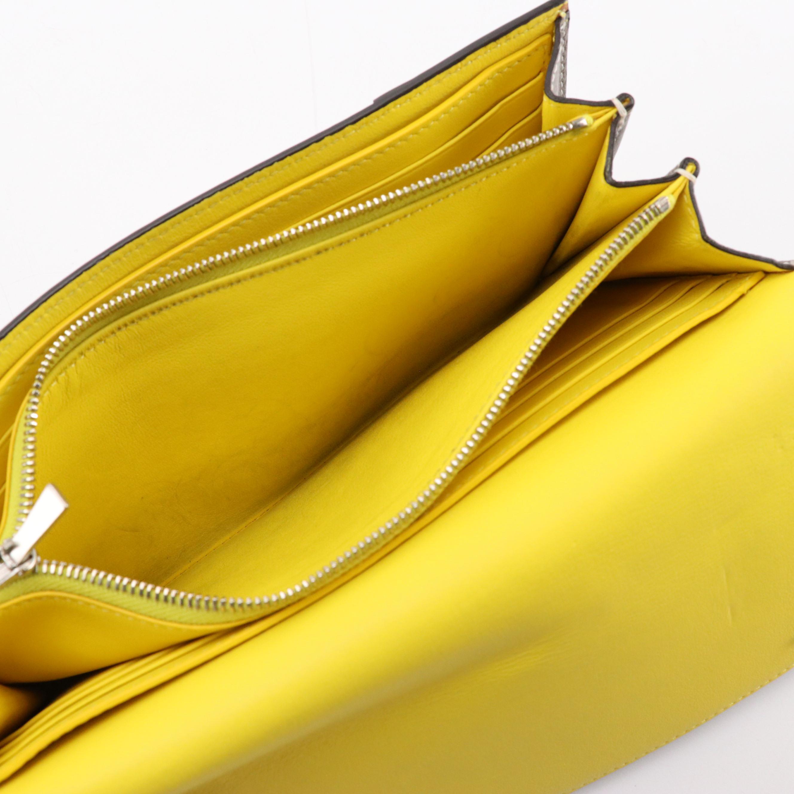 Celine Flap Multifunction Large Wallet in Drummed Leather