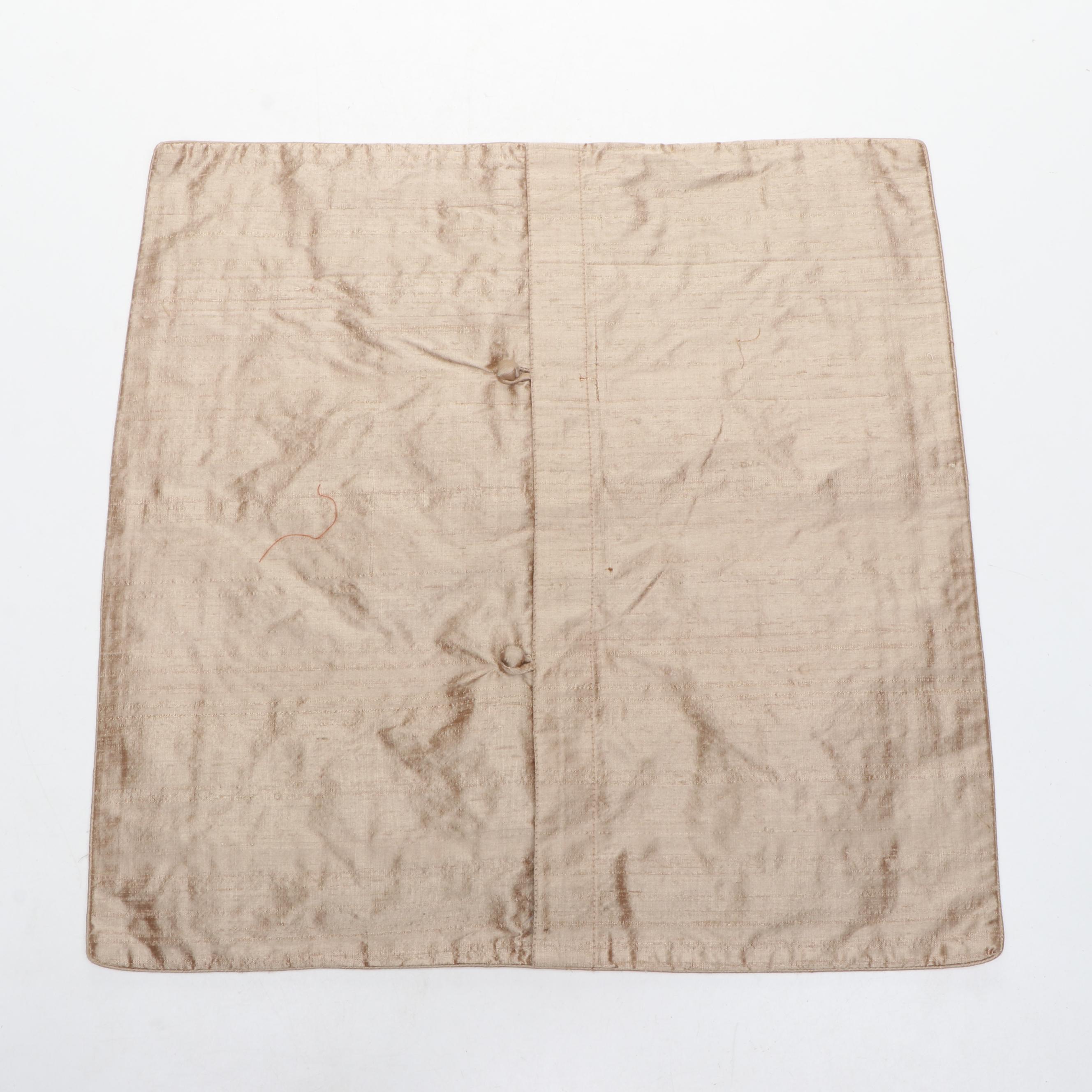 Embroidered Silk Dupioni Pillow Covers