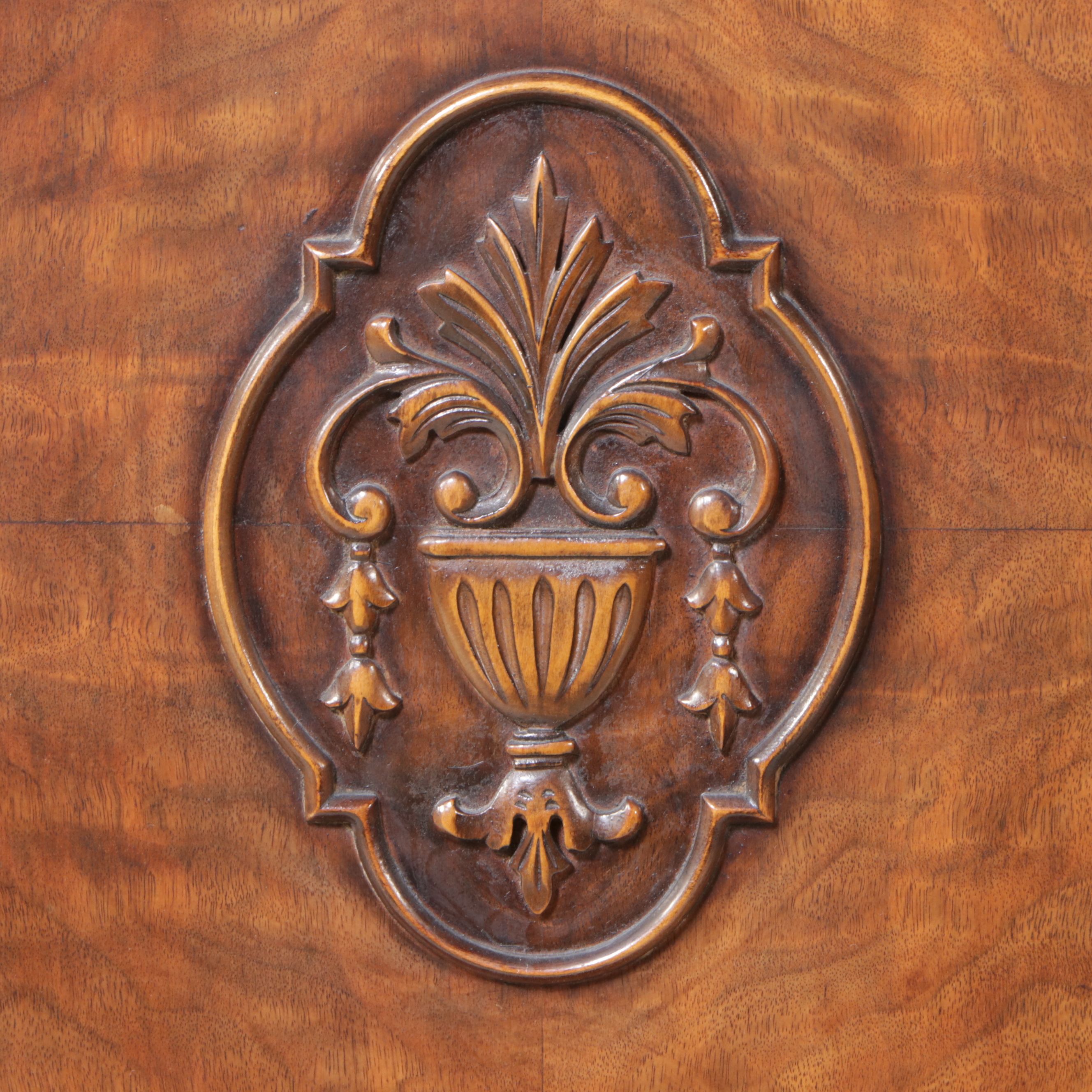 Louis XV Style Burl Wood and Walnut China Cabinet, Mid-20th Century