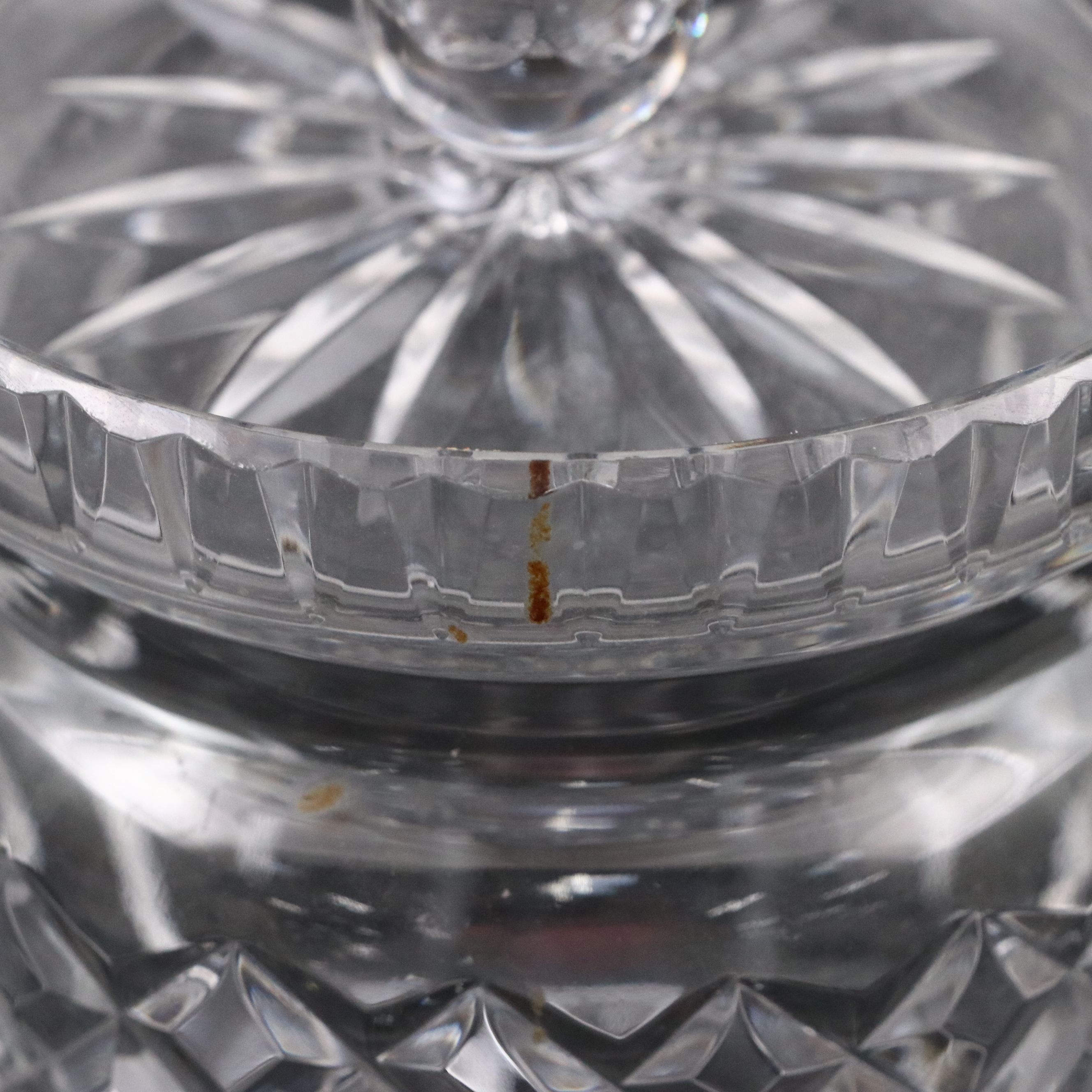 Waterford and Other Crystal Bowls with "Lismore" Biscuit Jar