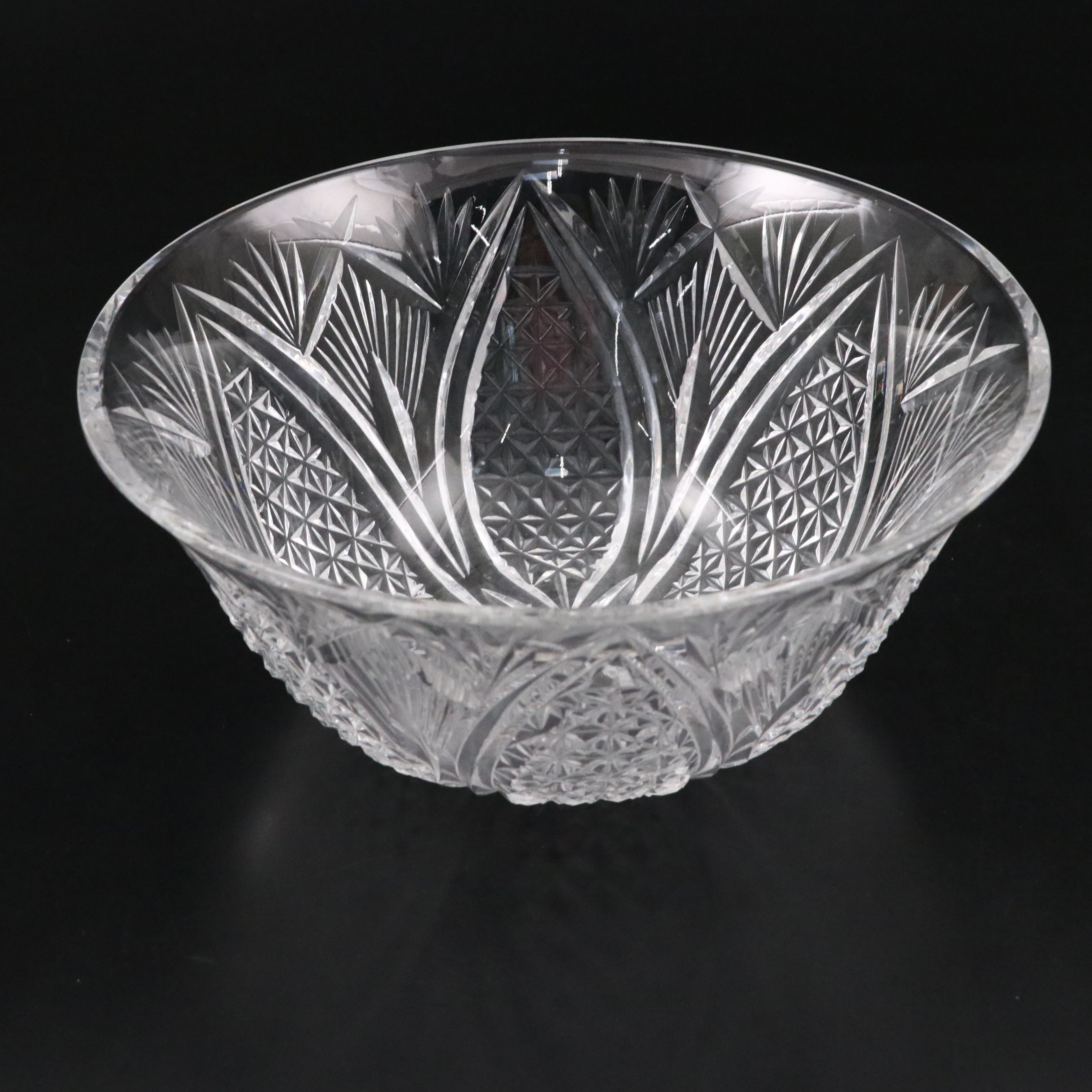 Waterford and Other Crystal Bowls with "Lismore" Biscuit Jar