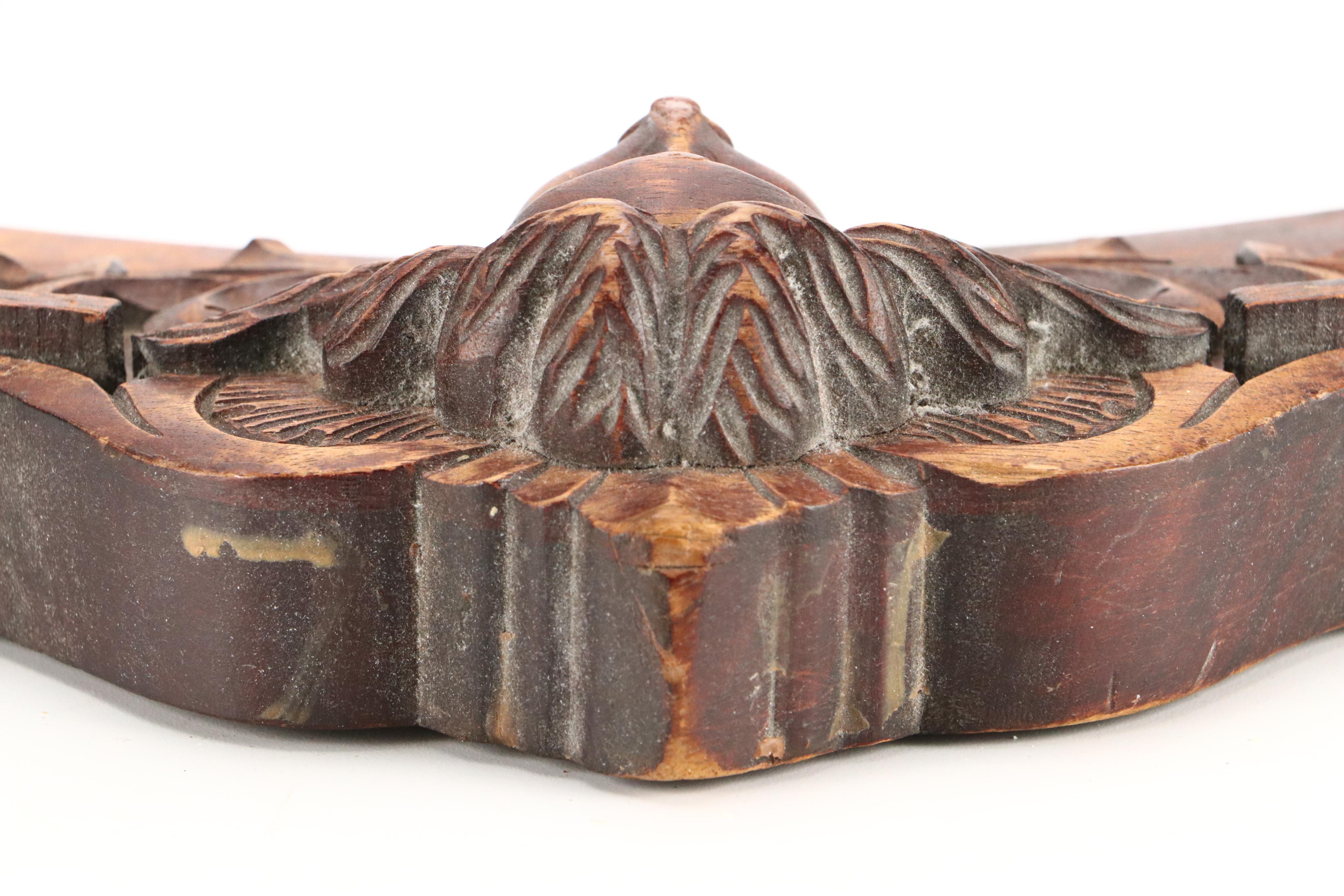 Victorian Style Carved Wood with Other Wall Hanging