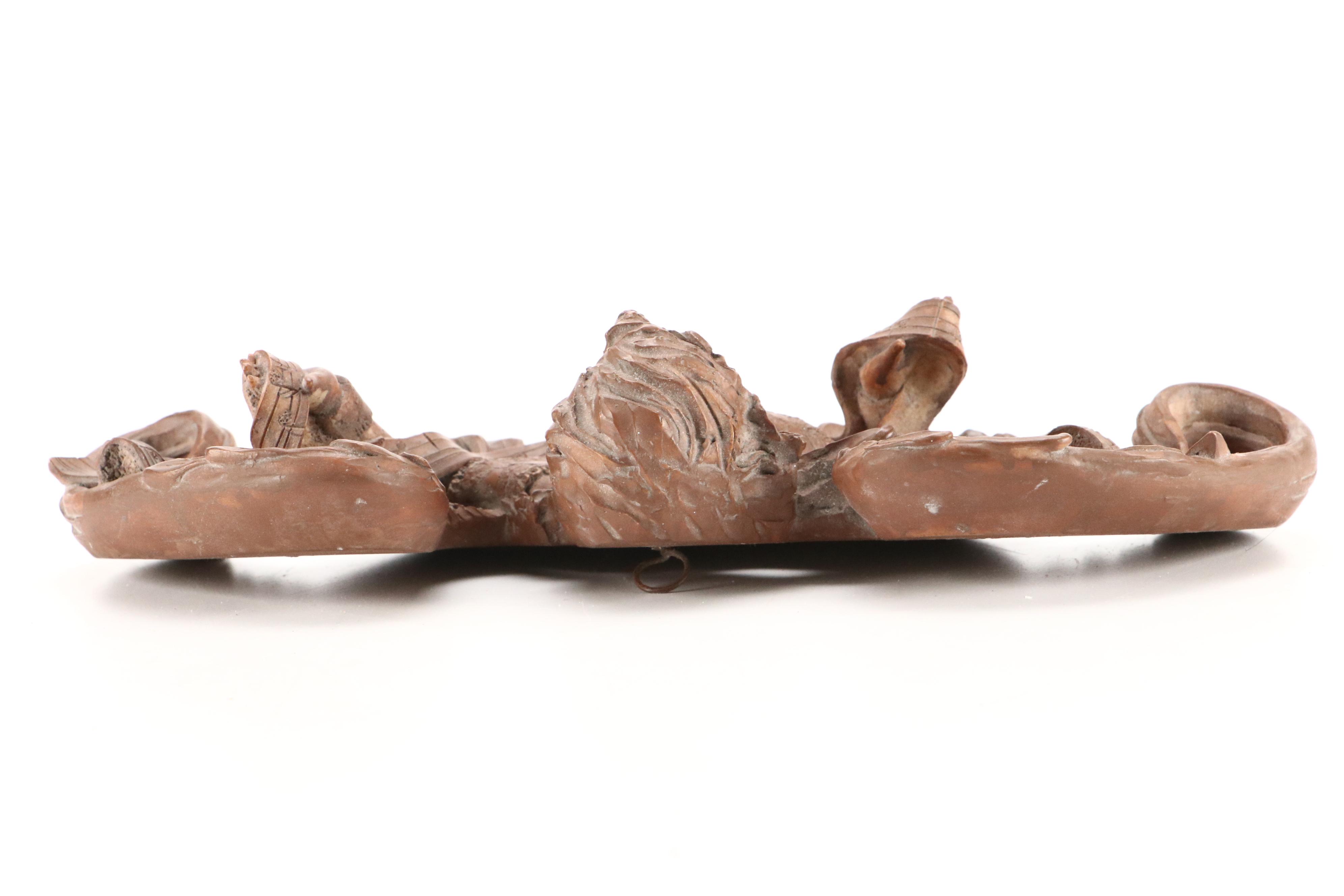 Victorian Style Carved Wood with Other Wall Hanging