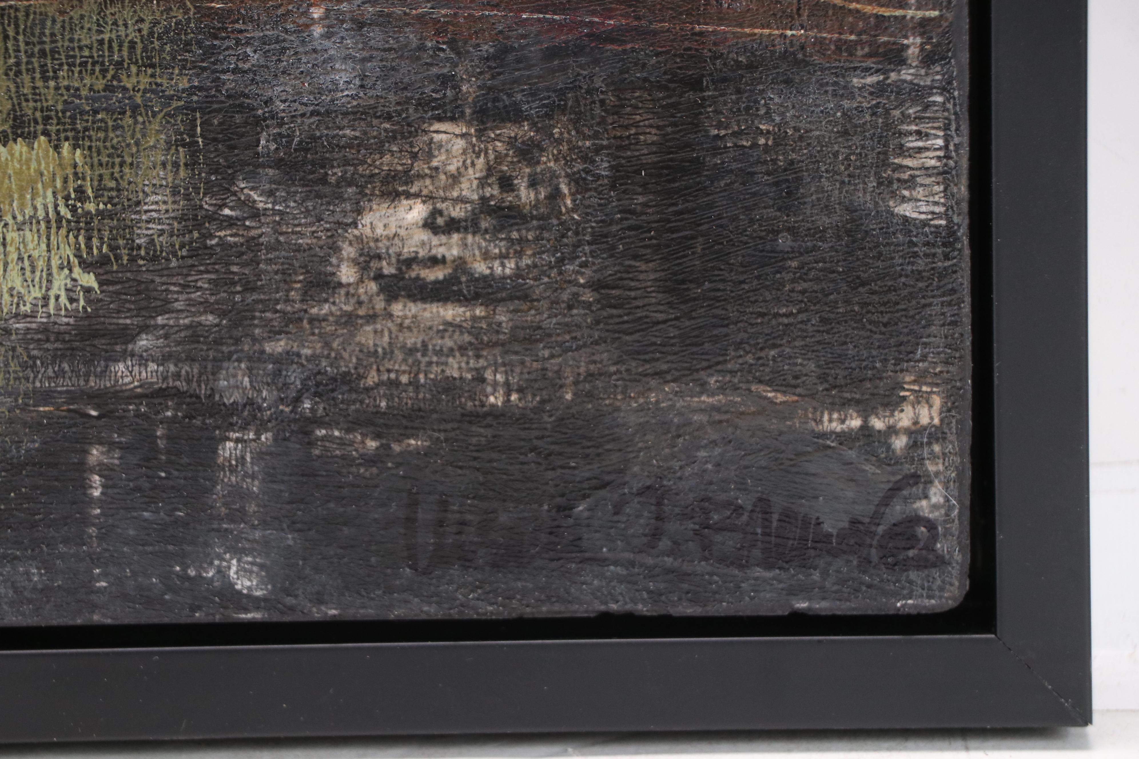 Ursula J. Brenner Mixed Media Cityscape Painting "Louisville," 21st Century