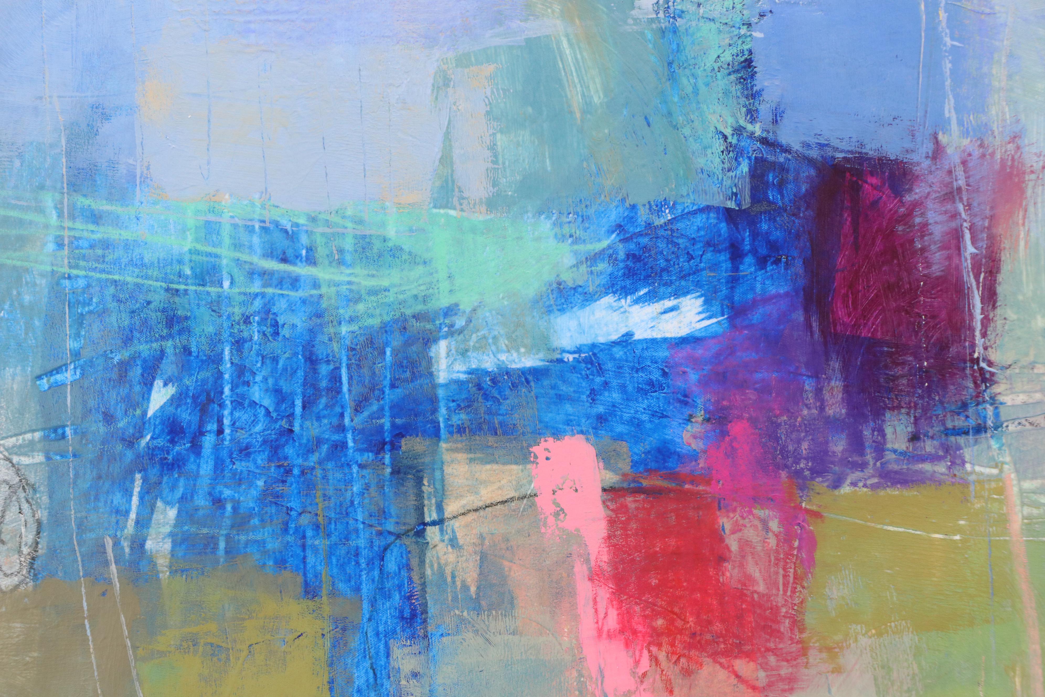 Ursula Brenner Abstract Mixed Media Painting, 21st Century