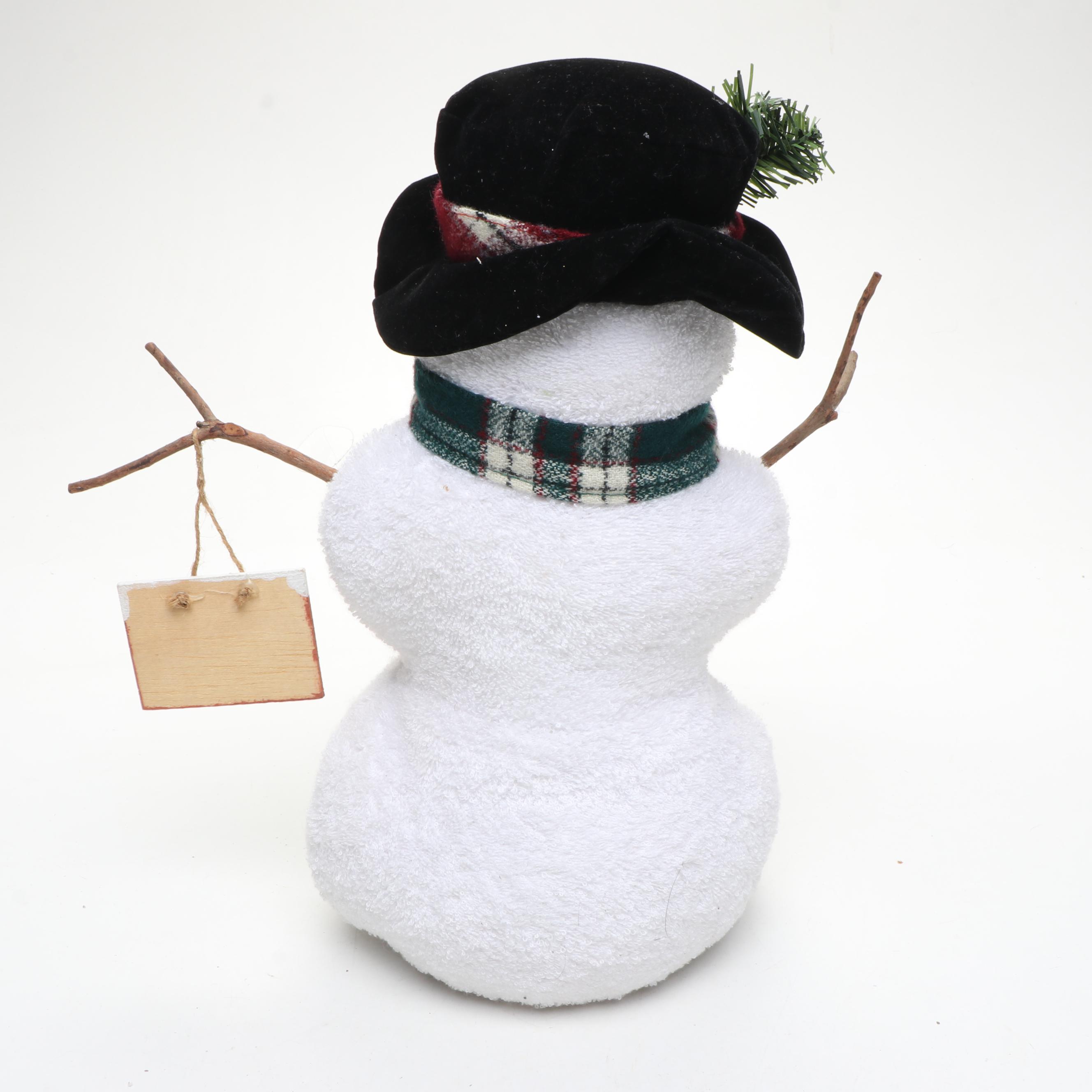 Painted Metal Wall Plaques and Other Snowmen and Santa Décor