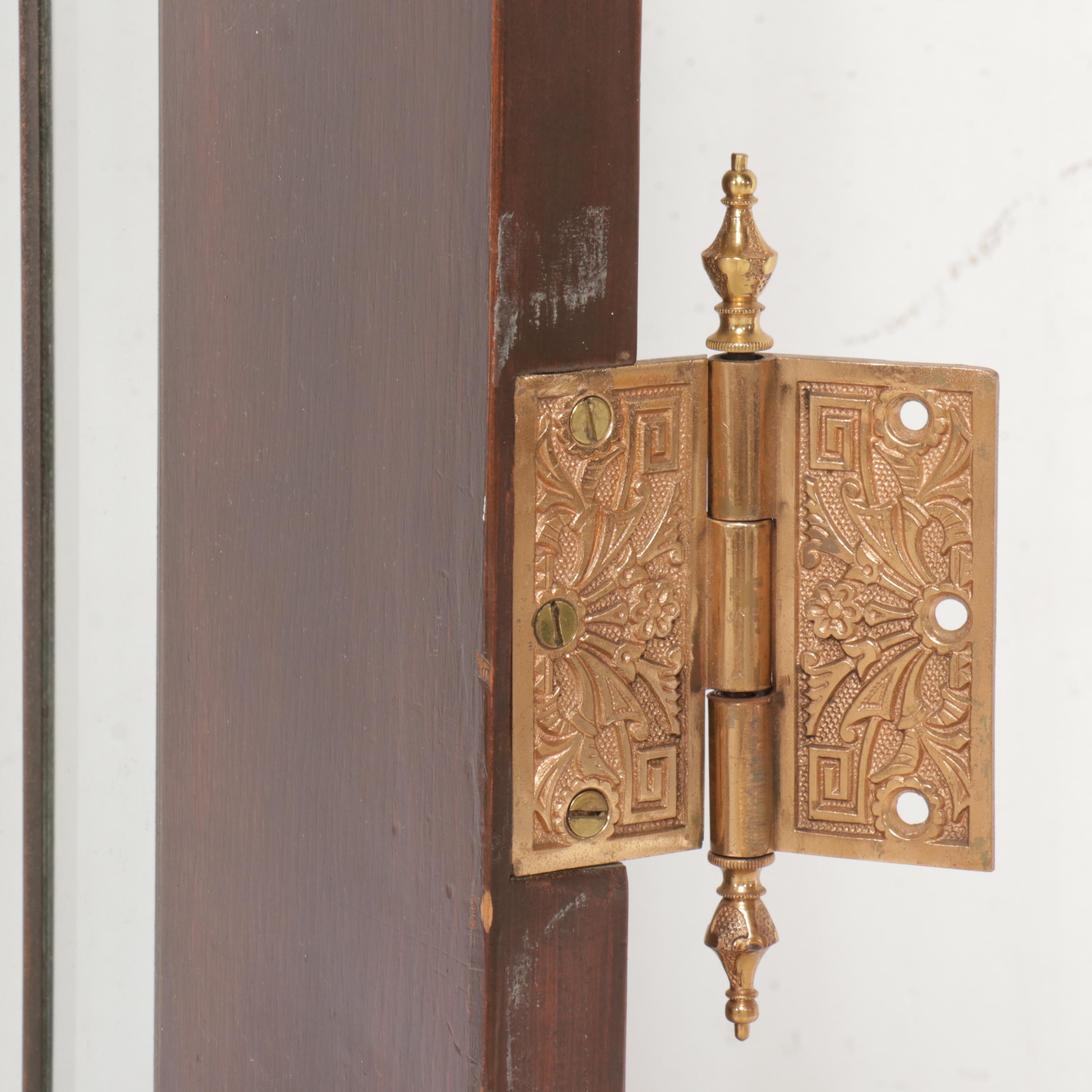 Edwardian Style Mahogany and Leaded Glass Door, Early to Mid-20th Century
