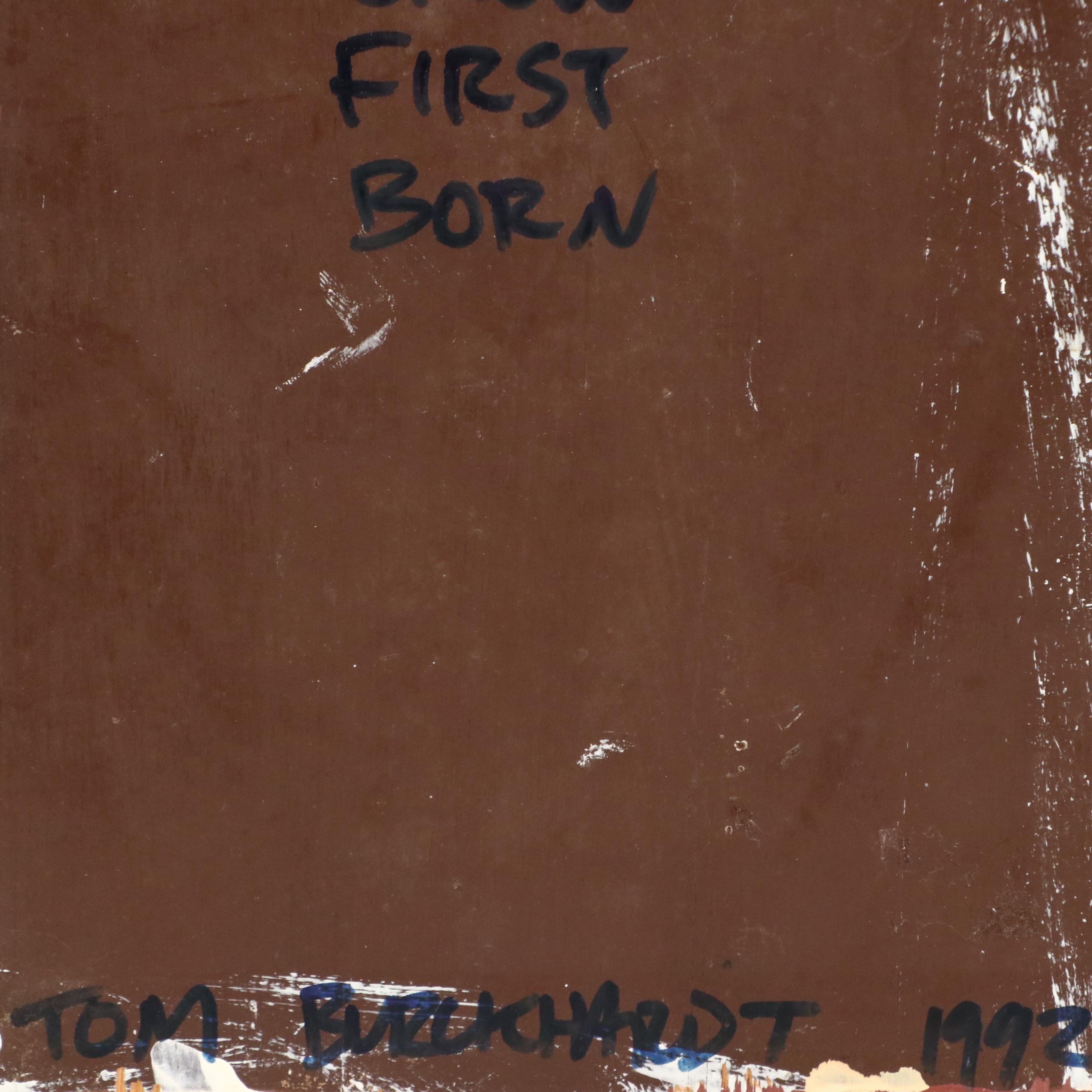 Tom Burckhardt Abstract Oil Painting "Skow First Born," 1992
