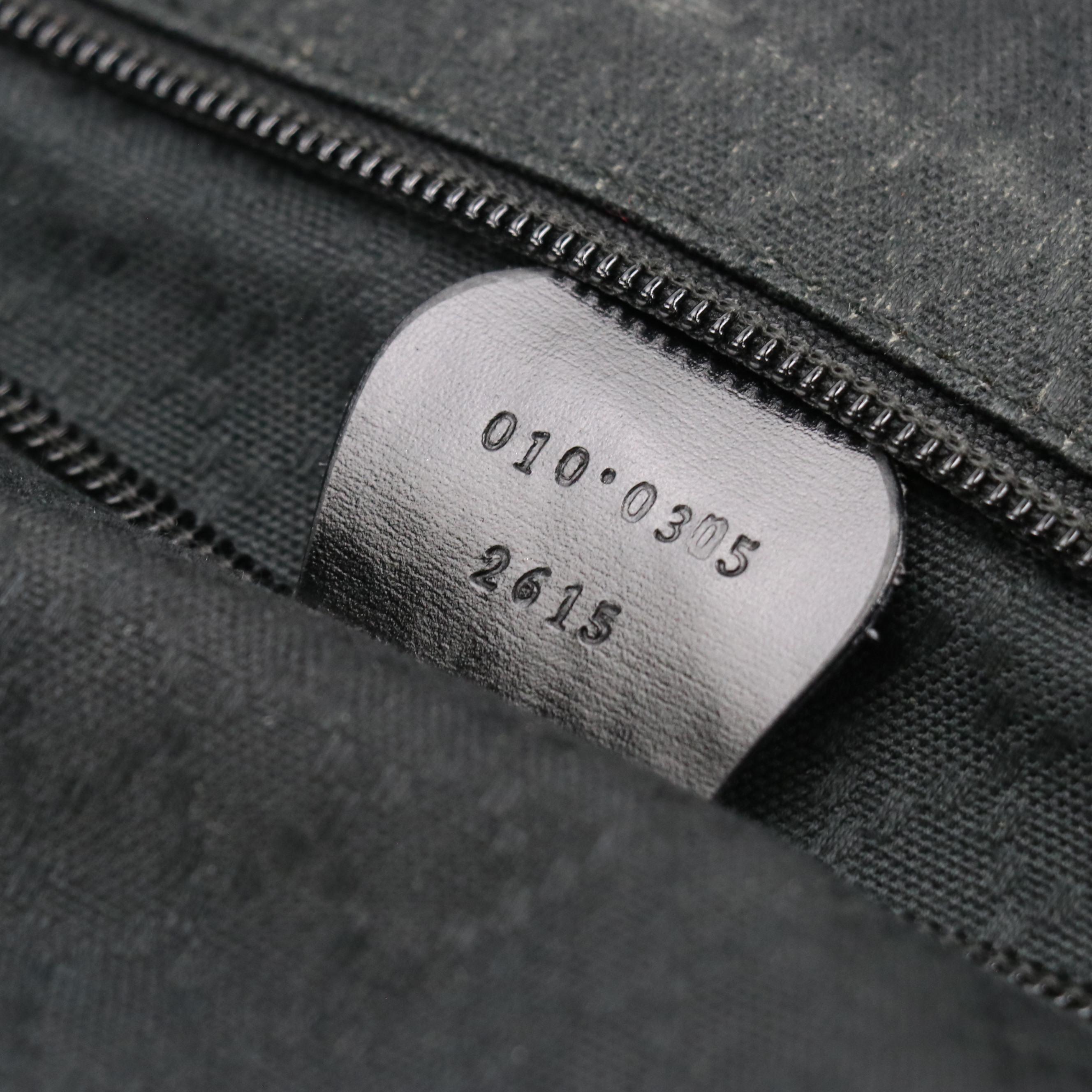 Gucci Vintage Zip-Around Travel Case in Black Canvas and Calfskin Leather