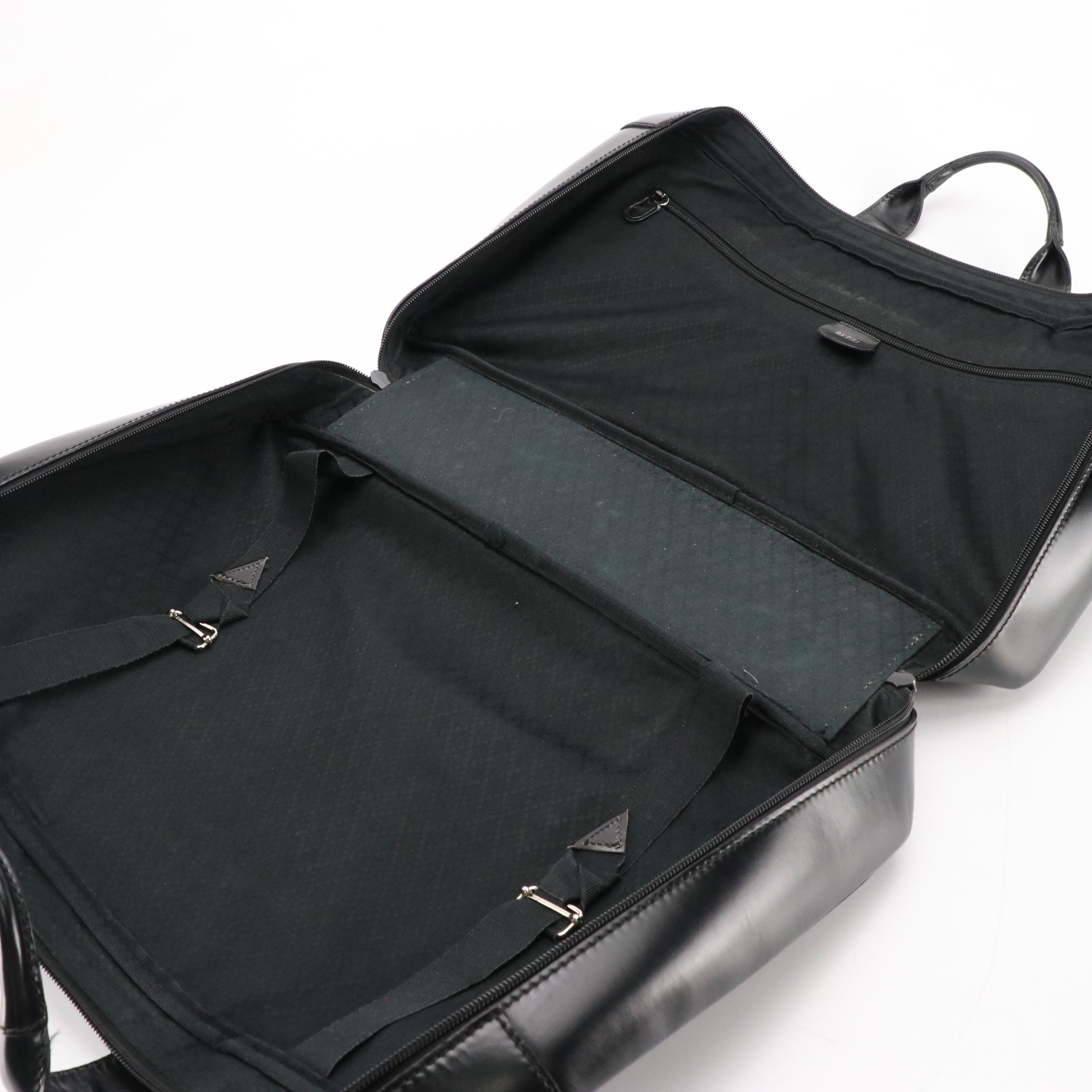 Gucci Vintage Zip-Around Travel Case in Black Canvas and Calfskin Leather