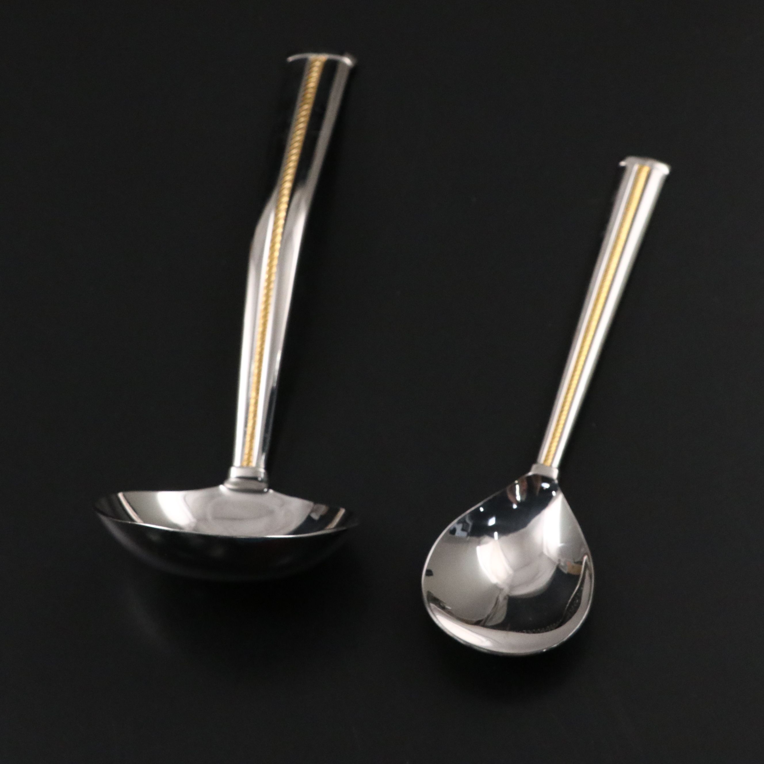 Gorham "Golden Brocade" Stainless Steel Flatware, Late 20th Century