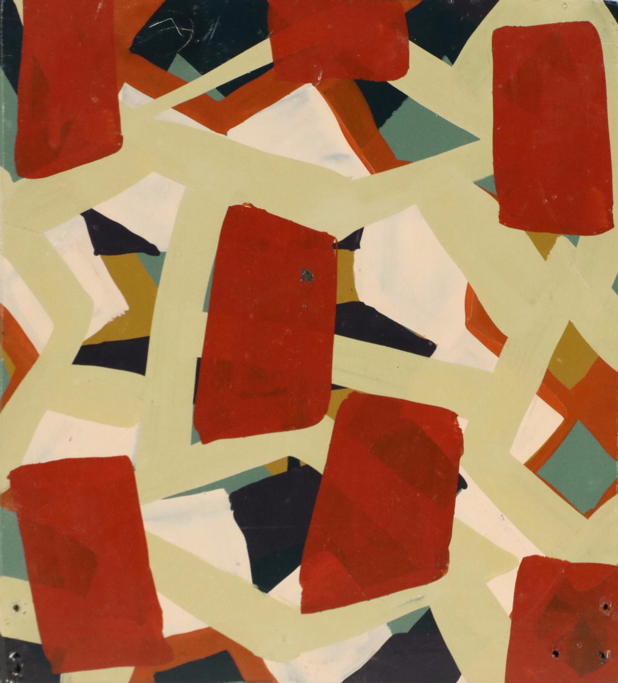 Tom Burckhardt Abstract Oil Painting "Wallflower," 1992