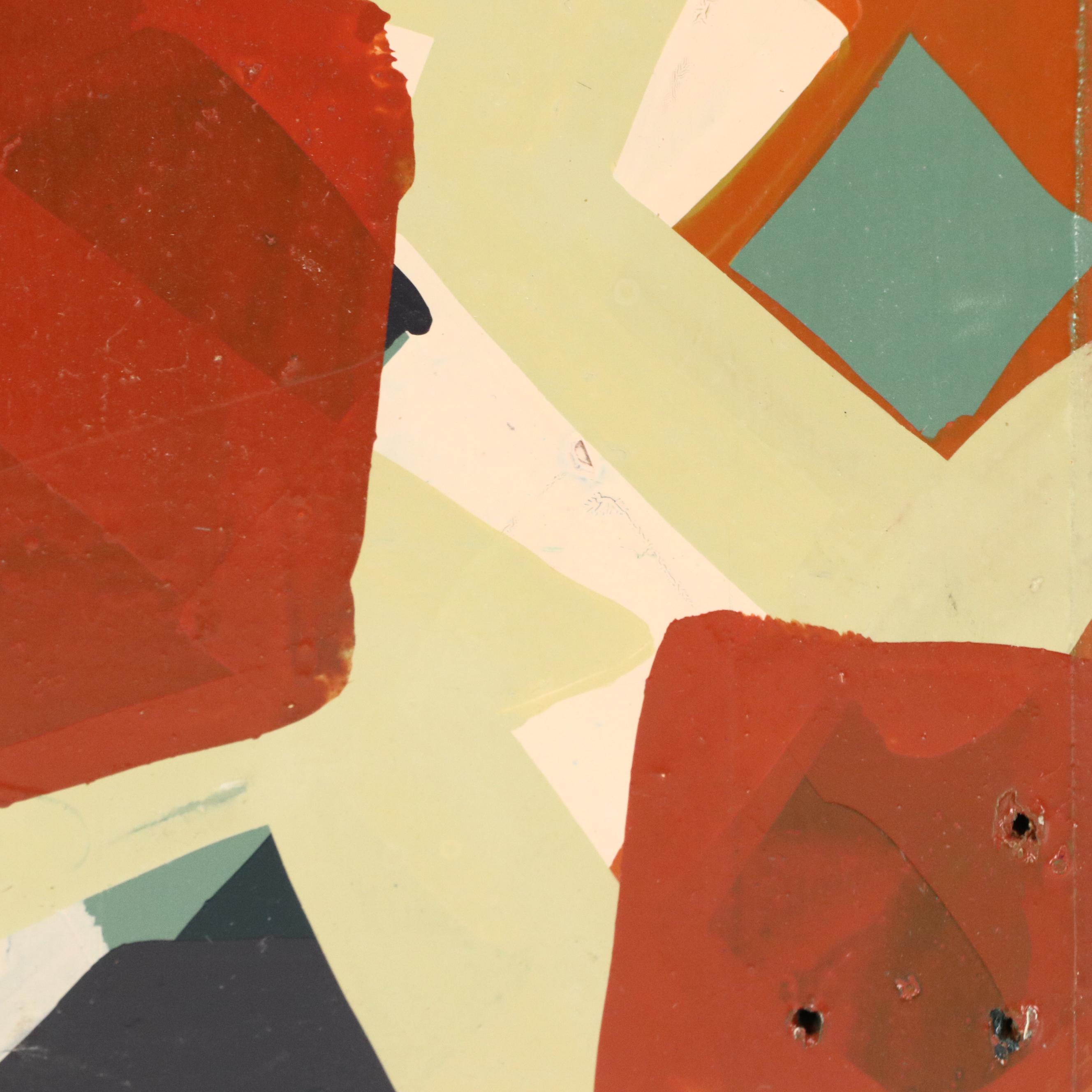 Tom Burckhardt Abstract Oil Painting "Wallflower," 1992