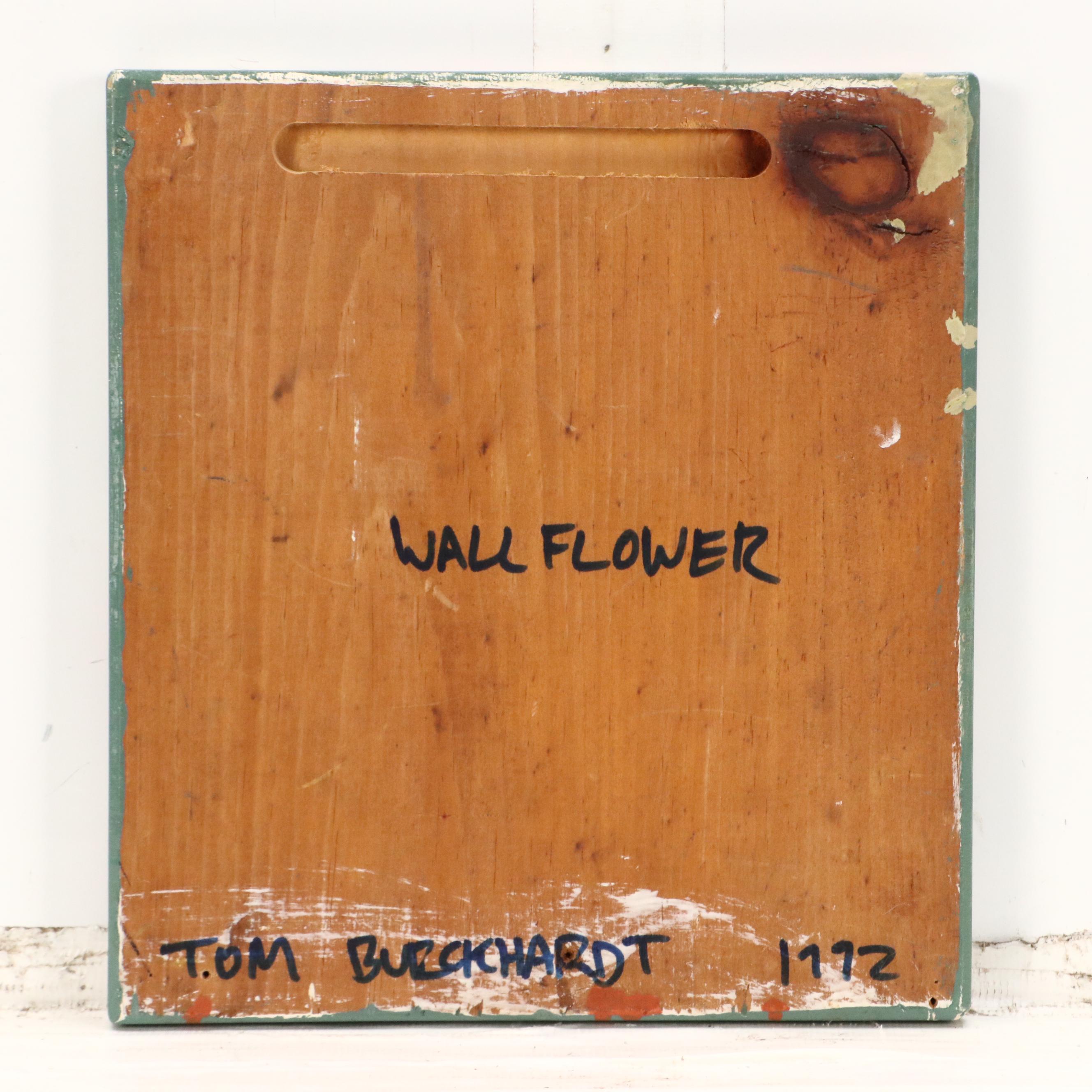 Tom Burckhardt Abstract Oil Painting "Wallflower," 1992