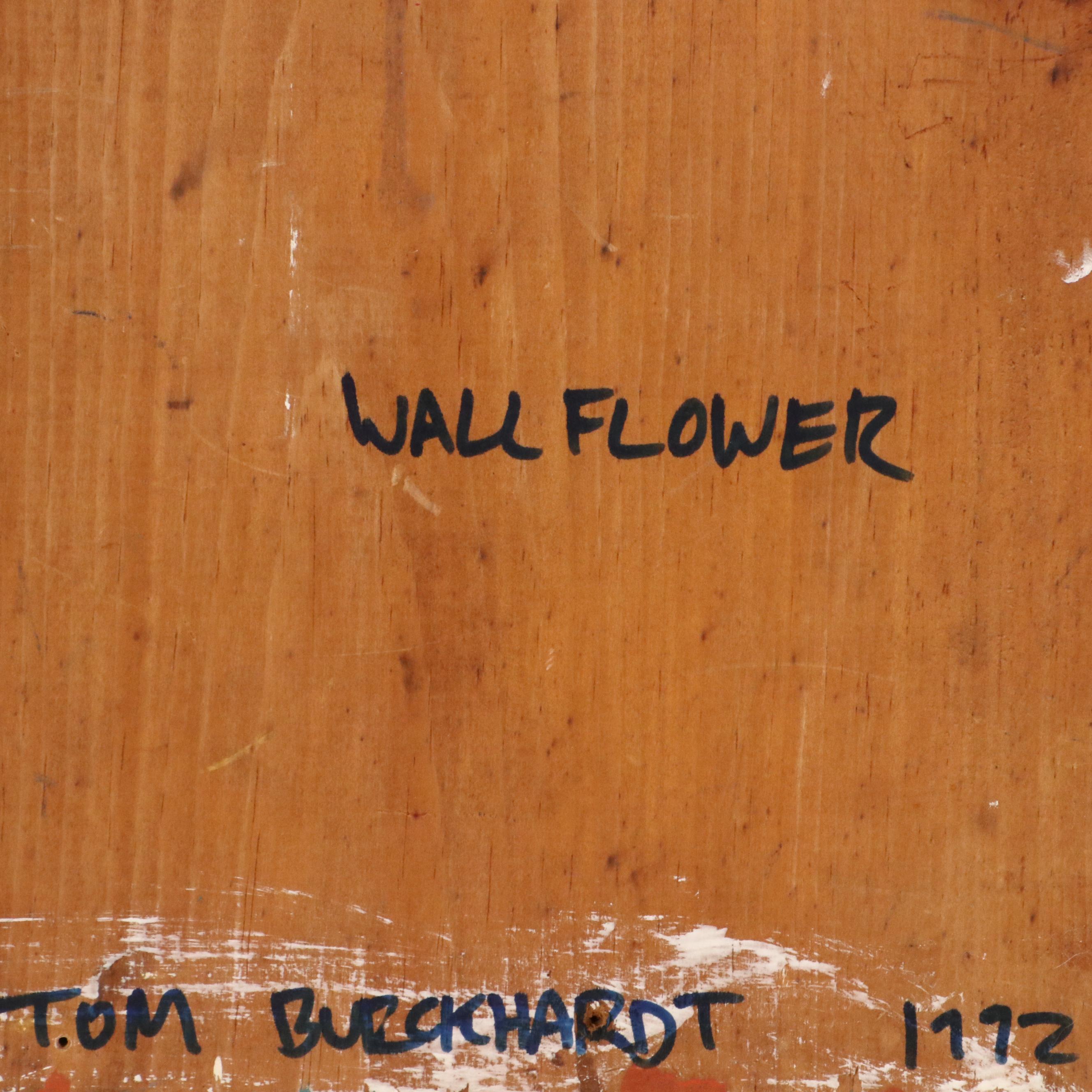 Tom Burckhardt Abstract Oil Painting "Wallflower," 1992