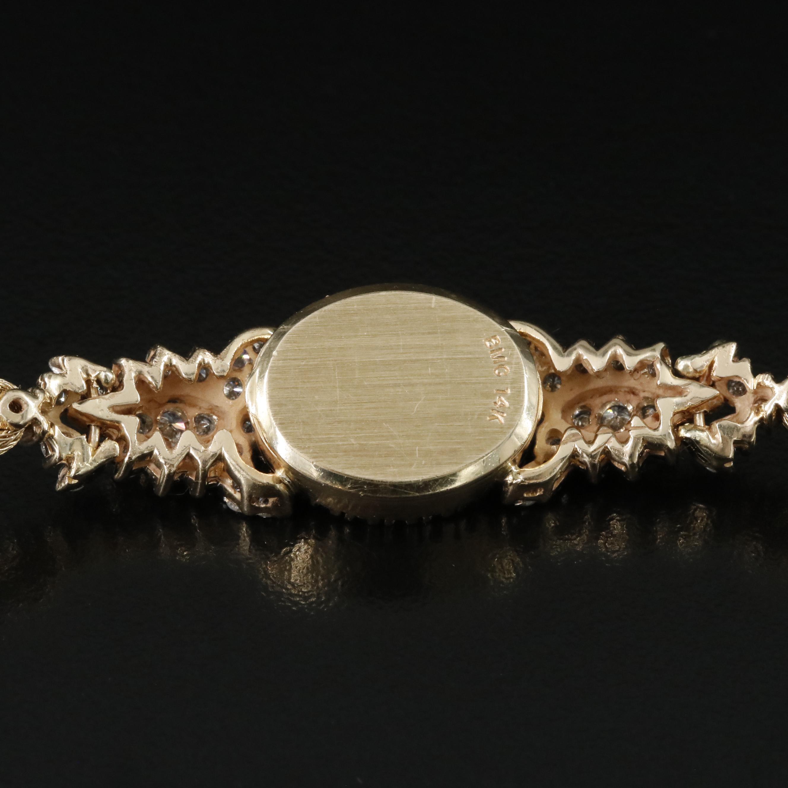 14K Topaz and 1.84 CTW Diamond Station on Gold-Filled Bracelet