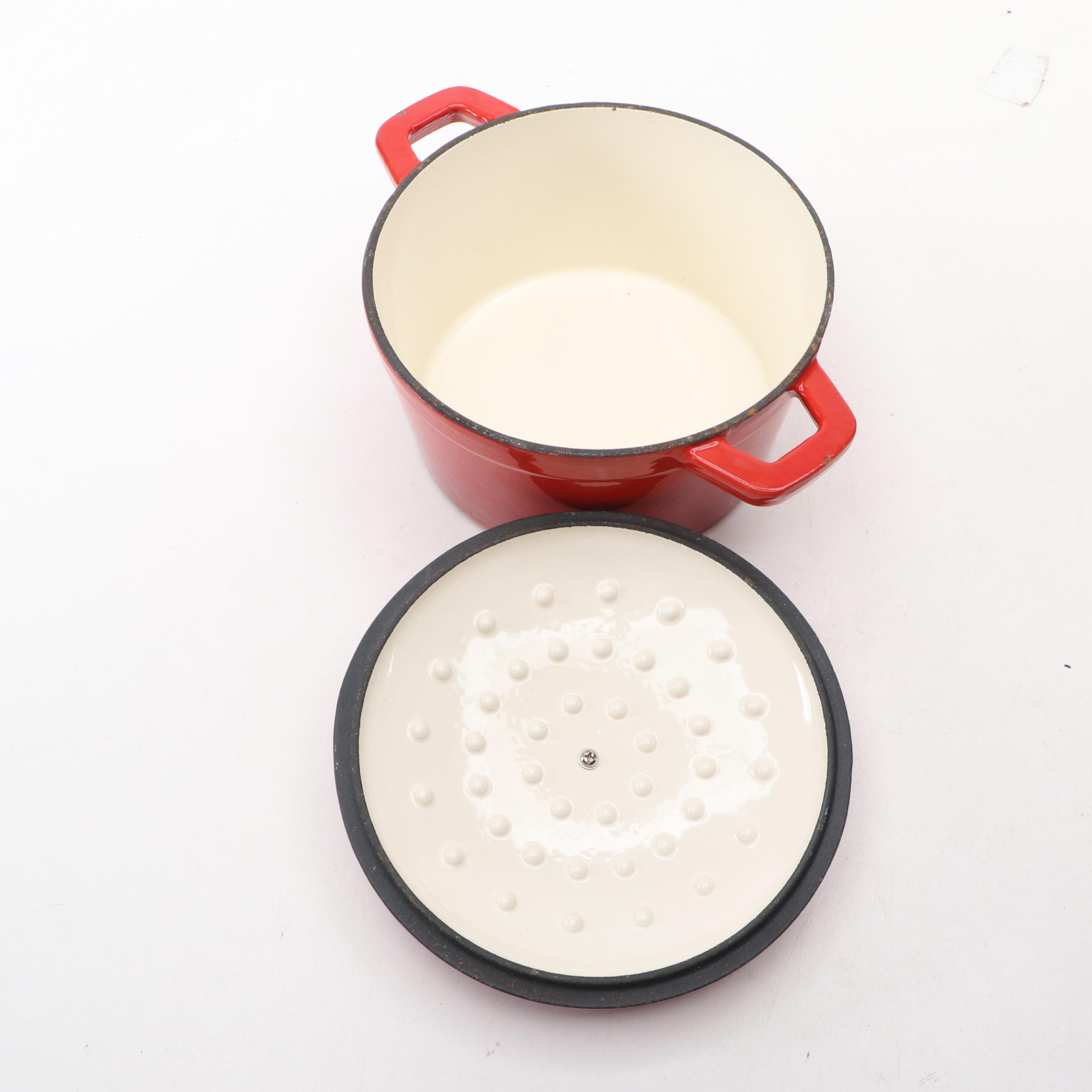 French Le Creuset and Belgian Berghoff Enameled Metal Cookware