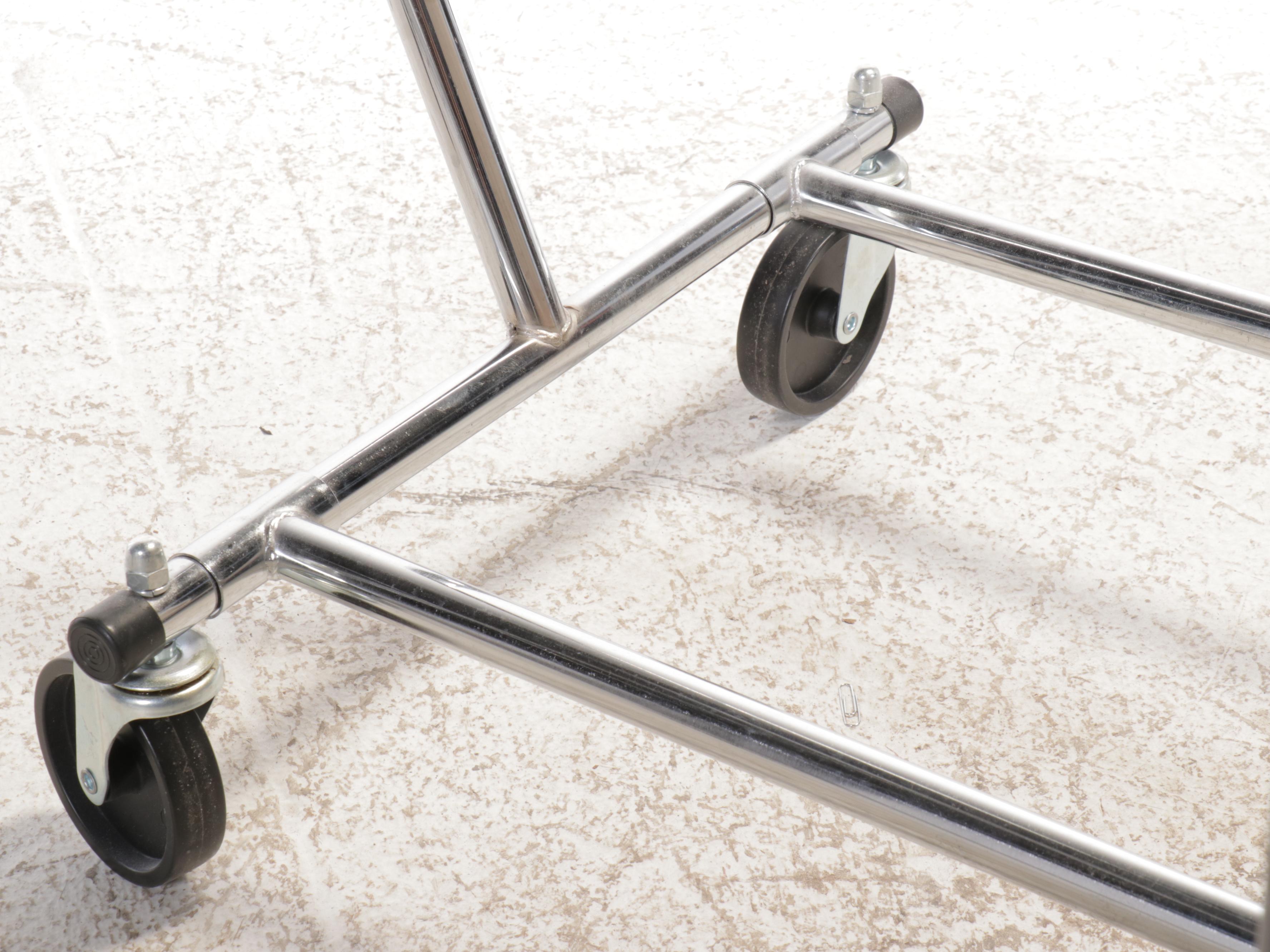 Two Chrome Clothing Racks with Richard's Cedar Hanging Garment Storage Bags