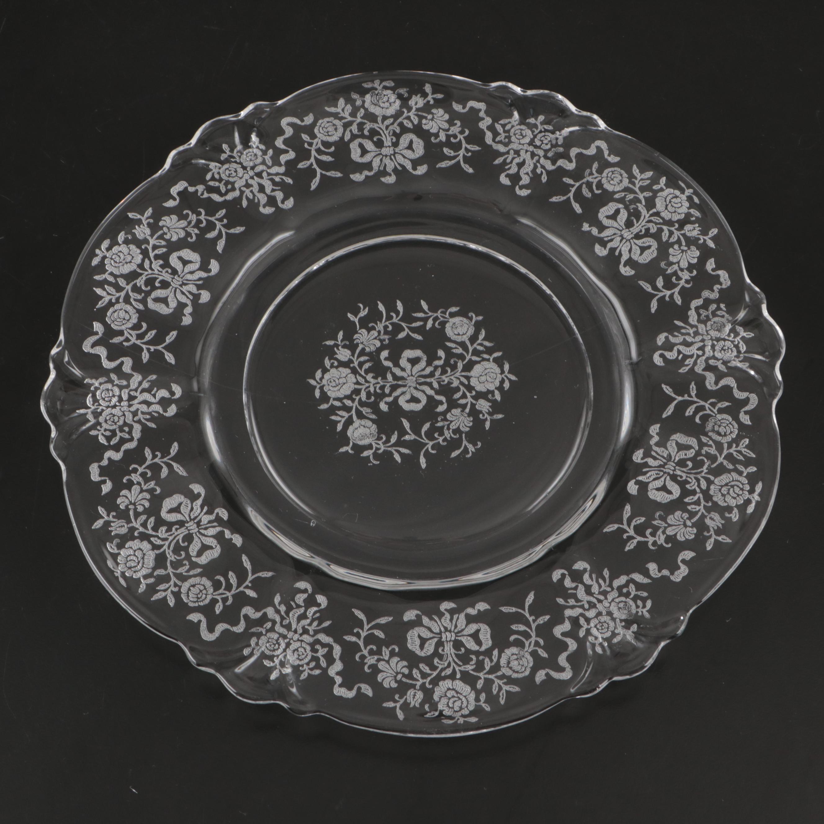 Glass Coupes, Water Glasses, and Salad Plates