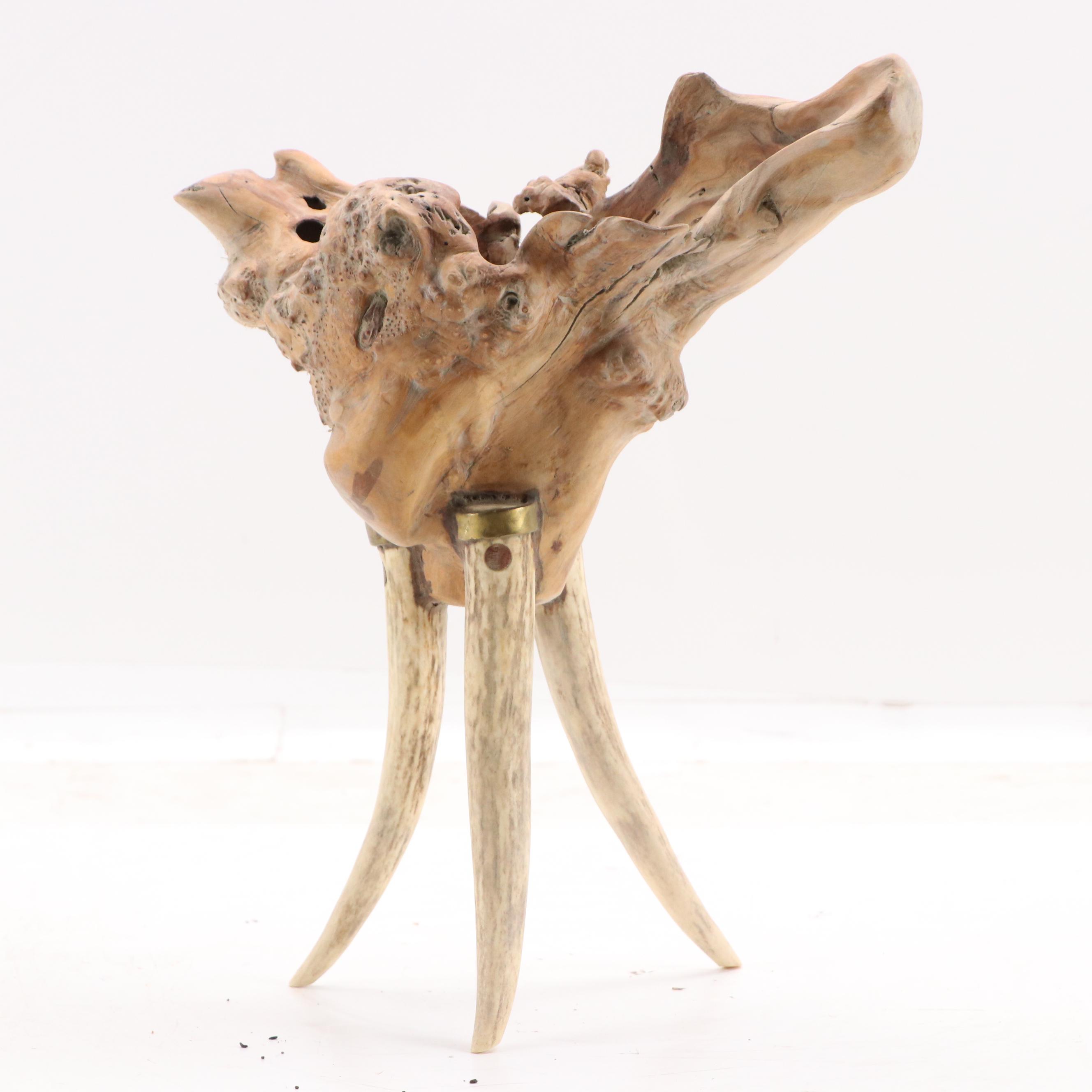 Robert Beaven Folk Art Found Materials Amorphous Footed Vessel