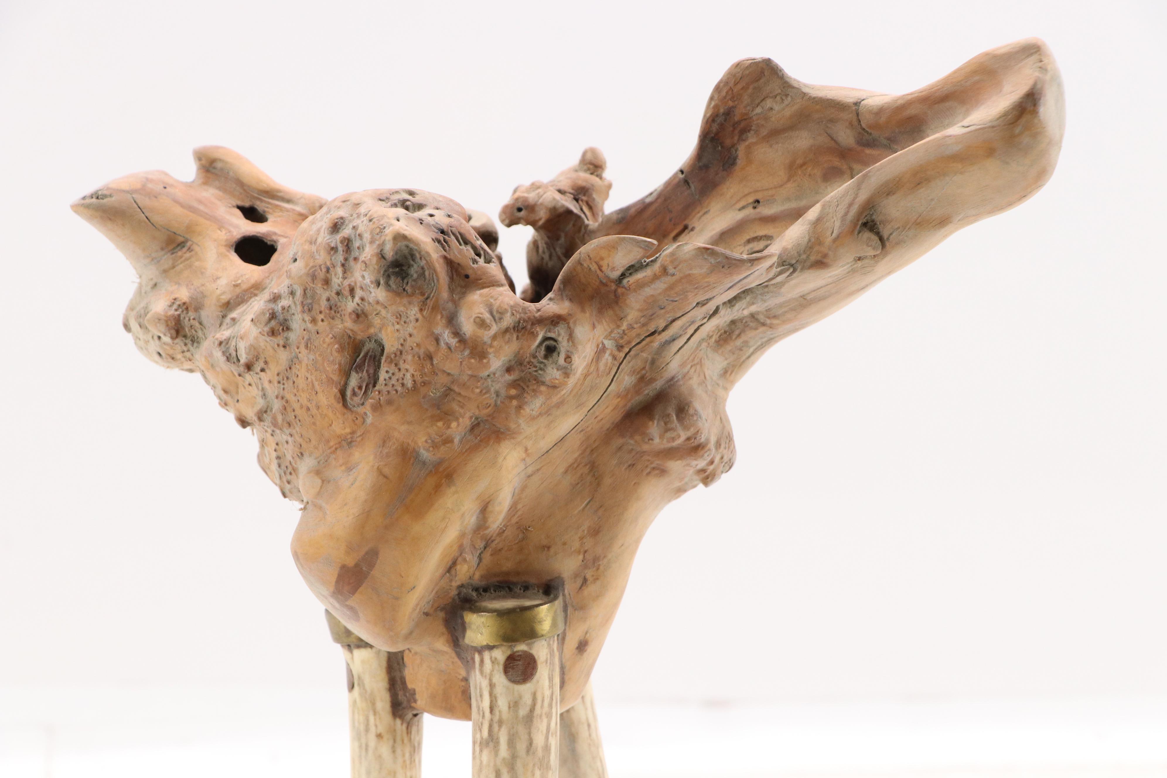 Robert Beaven Folk Art Found Materials Amorphous Footed Vessel