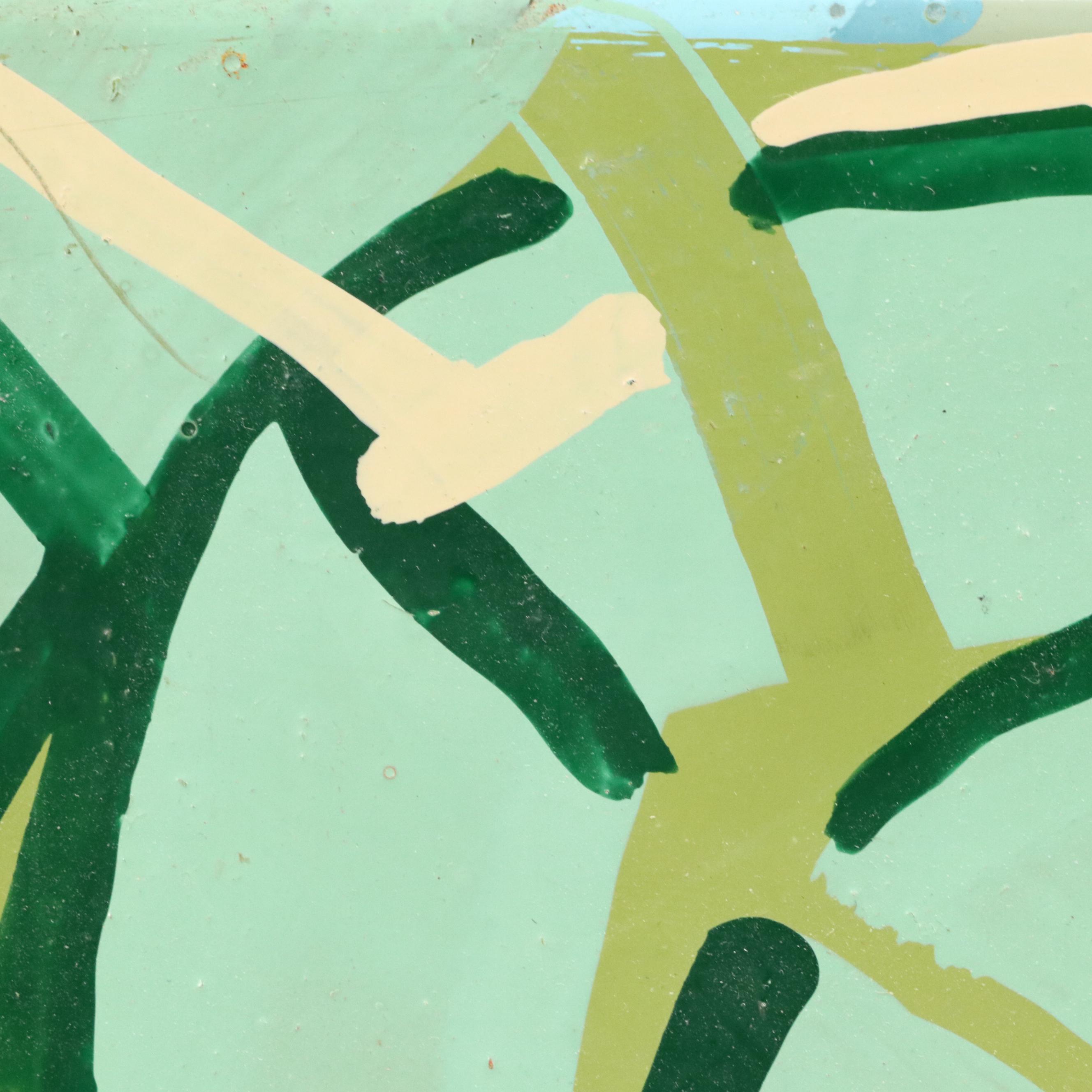 Tom Burckhardt Abstract Oil Painting "Now," 1992