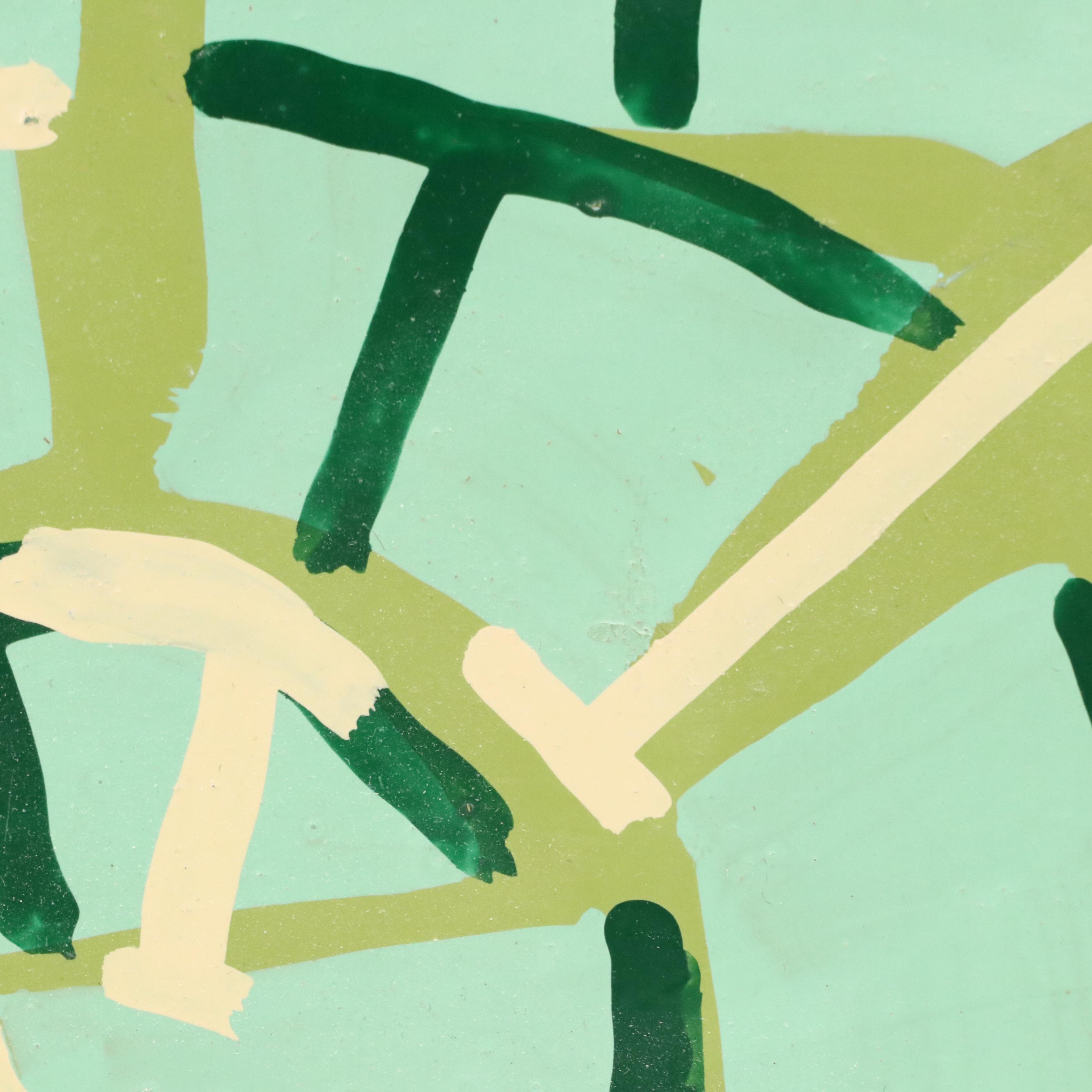 Tom Burckhardt Abstract Oil Painting "Now," 1992