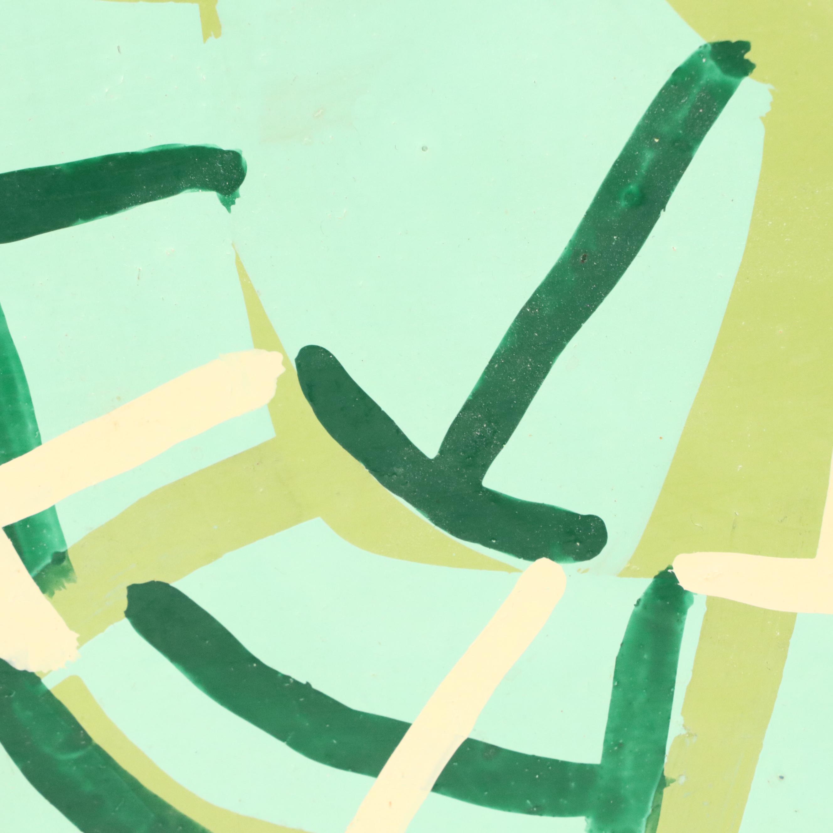 Tom Burckhardt Abstract Oil Painting "Now," 1992