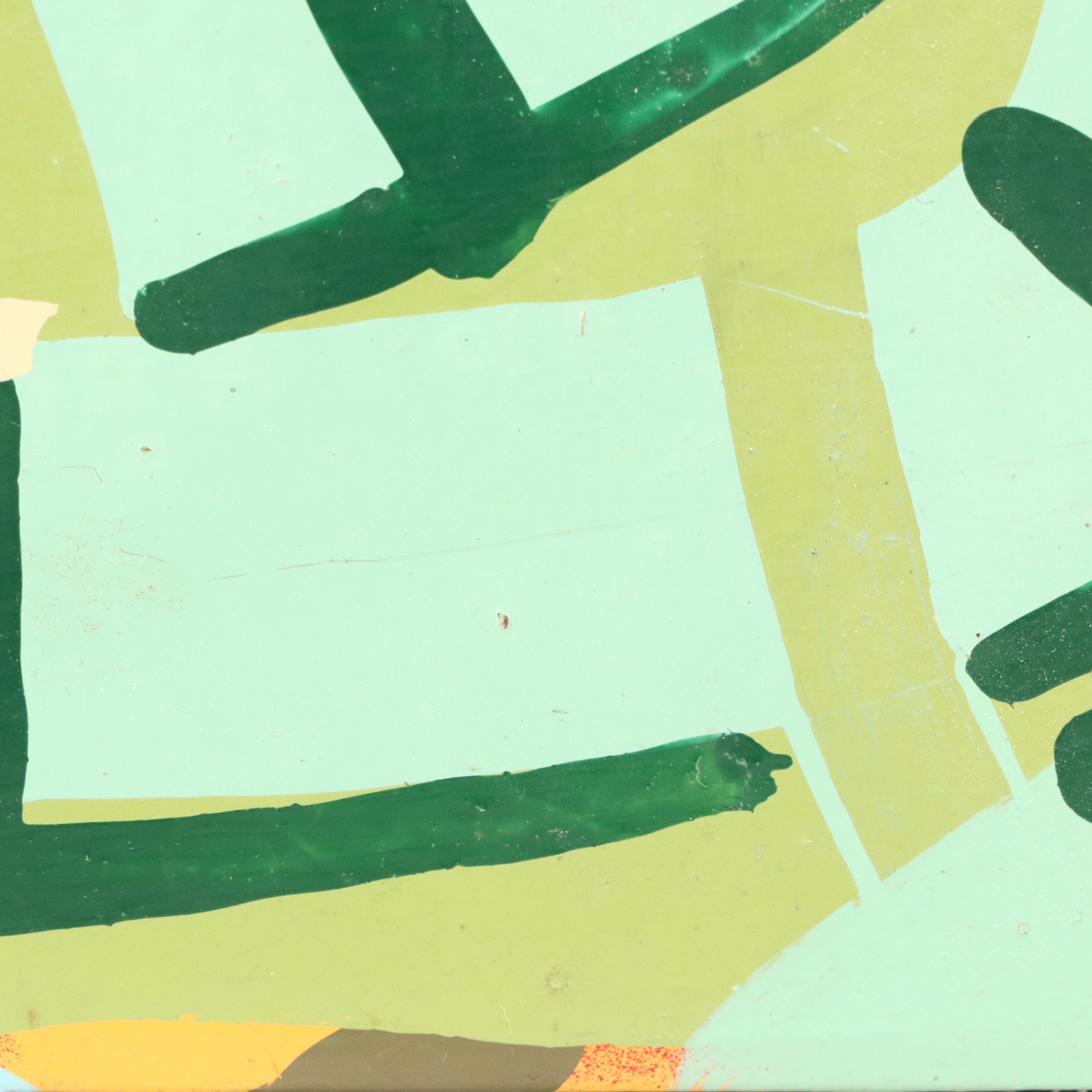 Tom Burckhardt Abstract Oil Painting "Now," 1992