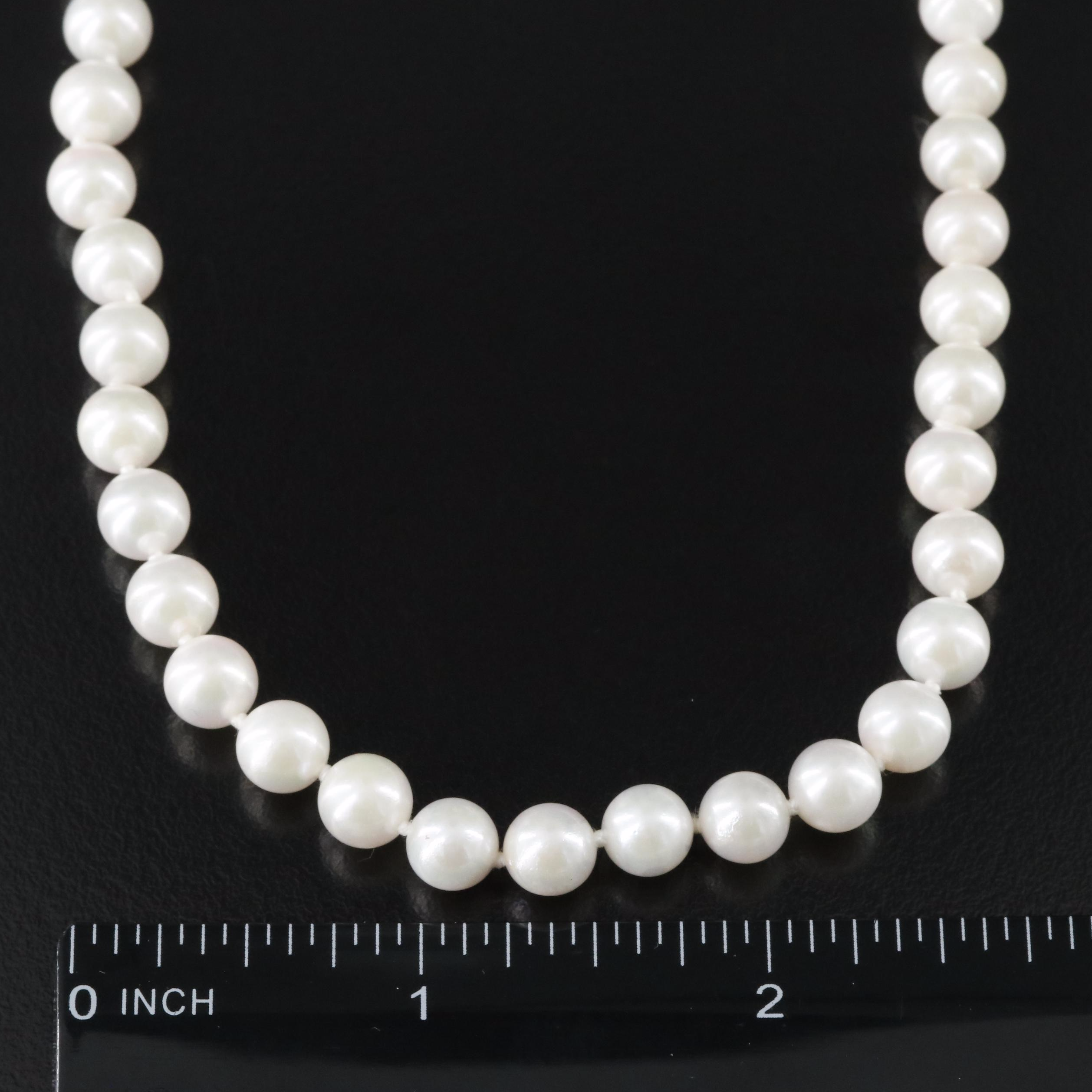 Pearl Necklace with 14K Clasp
