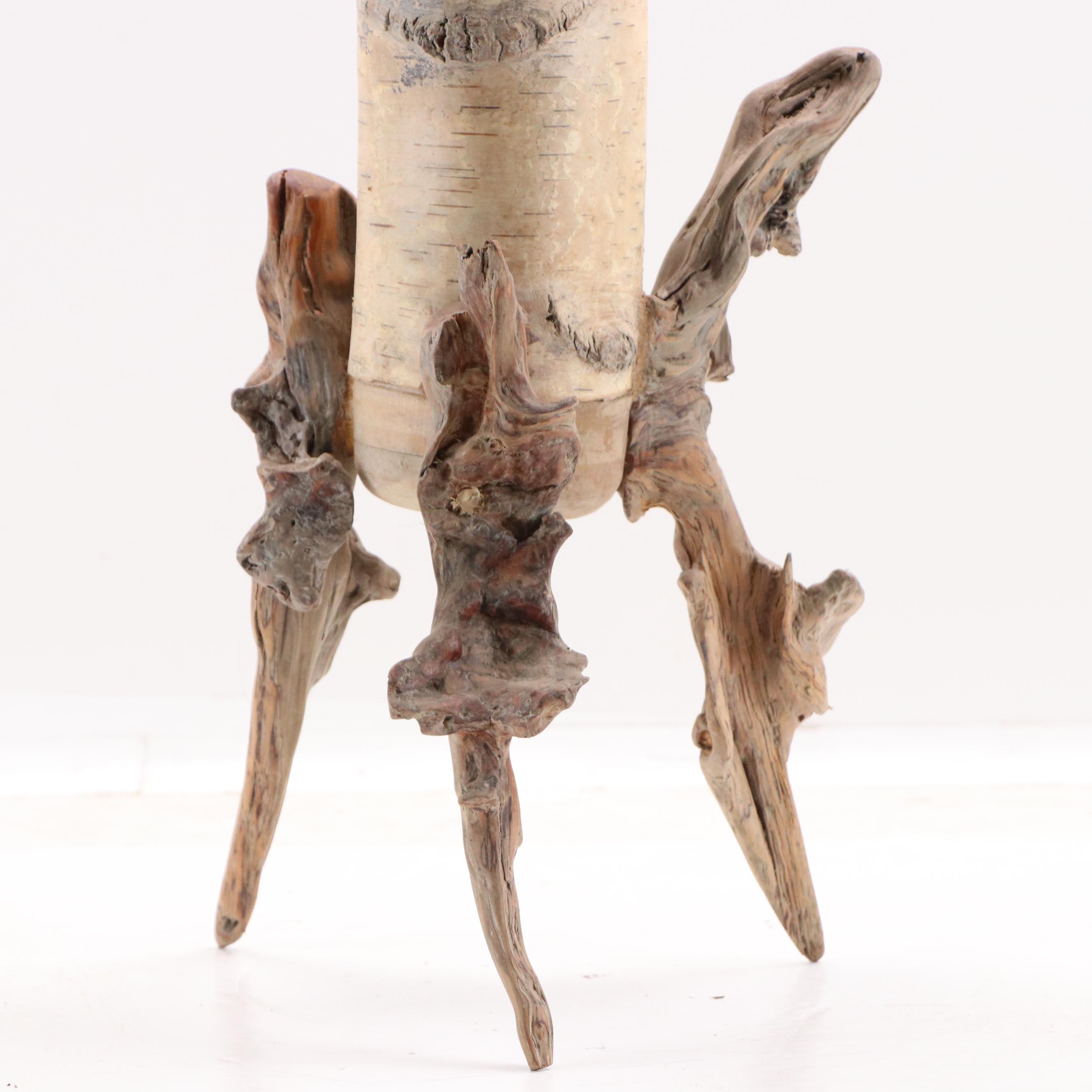 Robert Beaven Folk Art Found Materials Footed Vessel