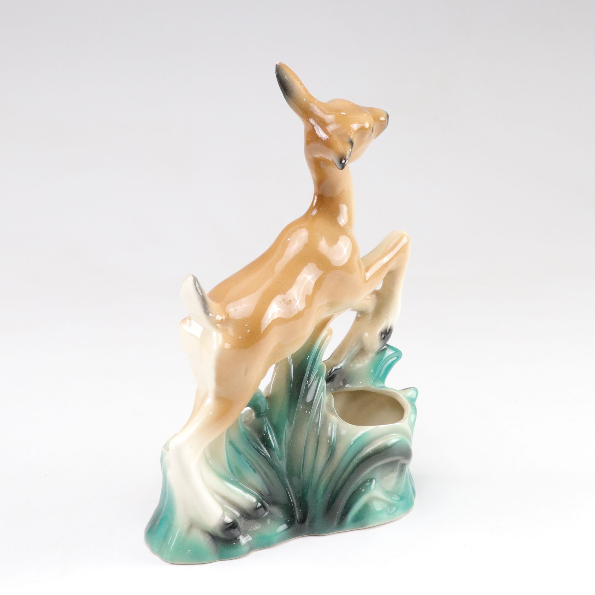 Porcelain Deer, Frog & Bear Vases, Mid-20th Century