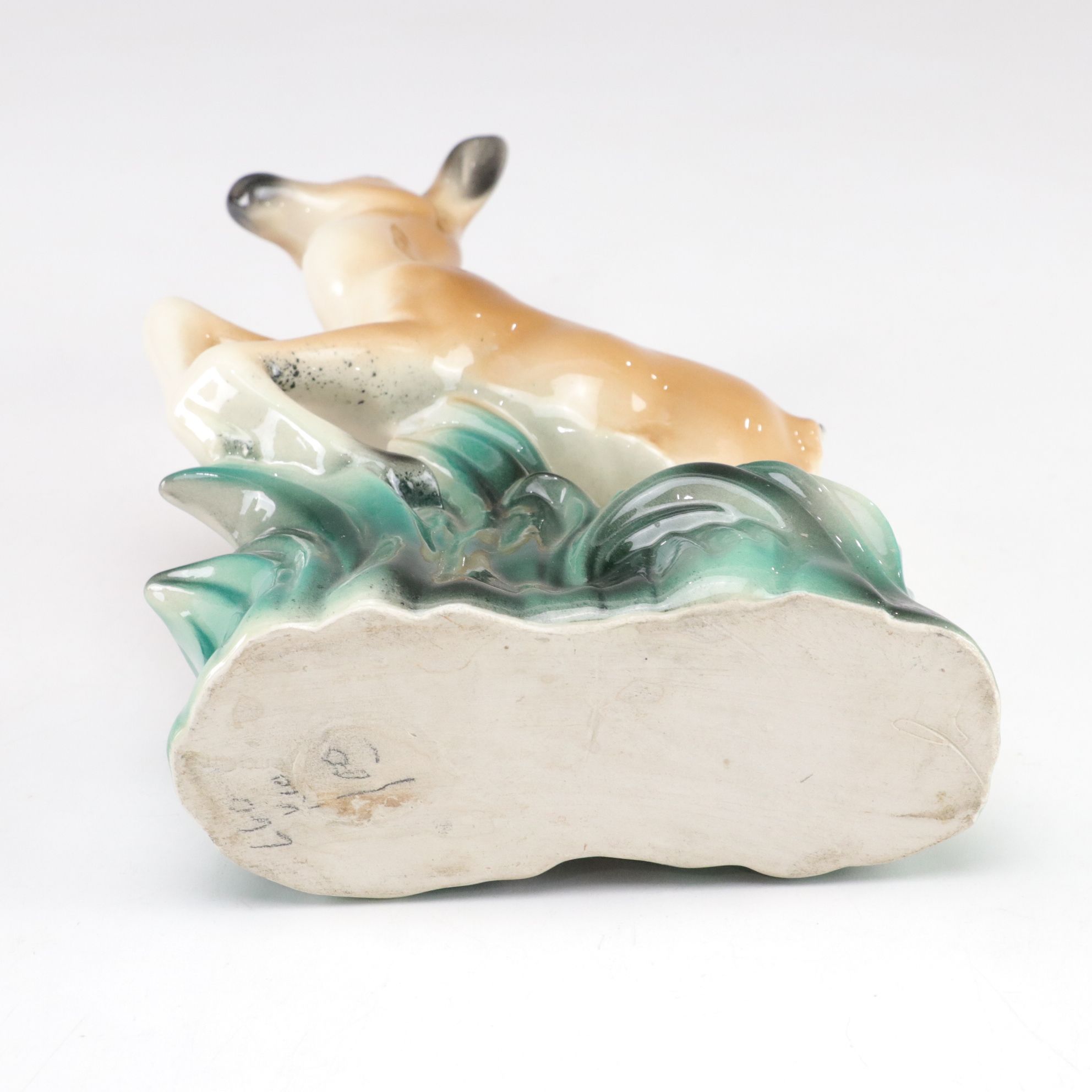 Porcelain Deer, Frog & Bear Vases, Mid-20th Century