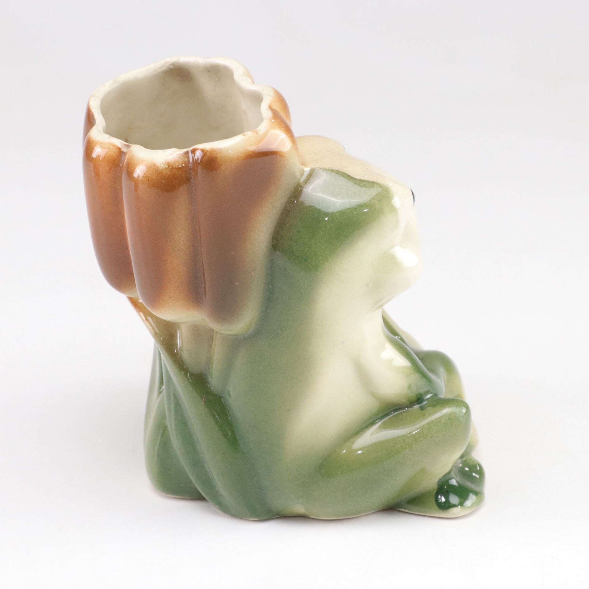 Porcelain Deer, Frog & Bear Vases, Mid-20th Century