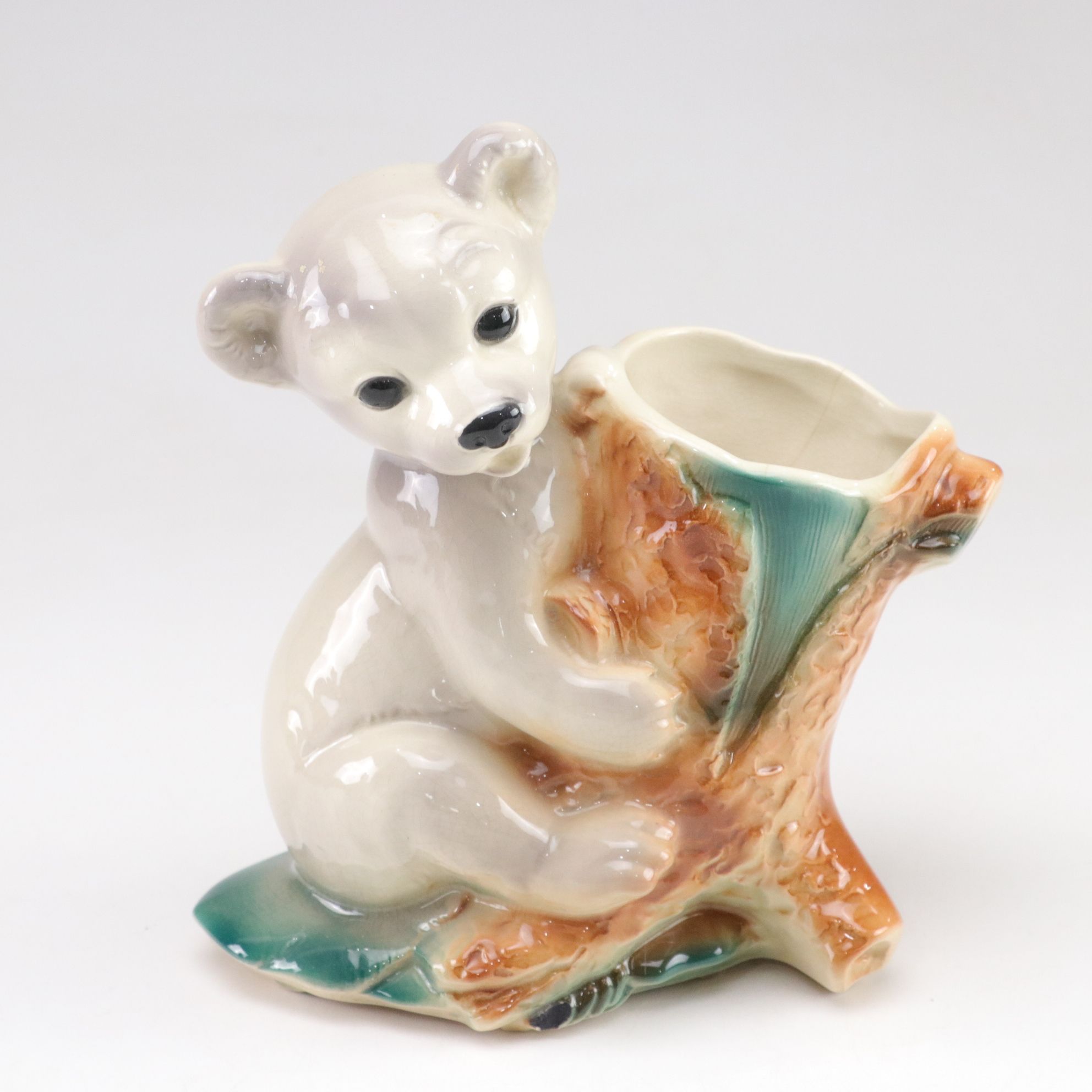 Porcelain Deer, Frog & Bear Vases, Mid-20th Century