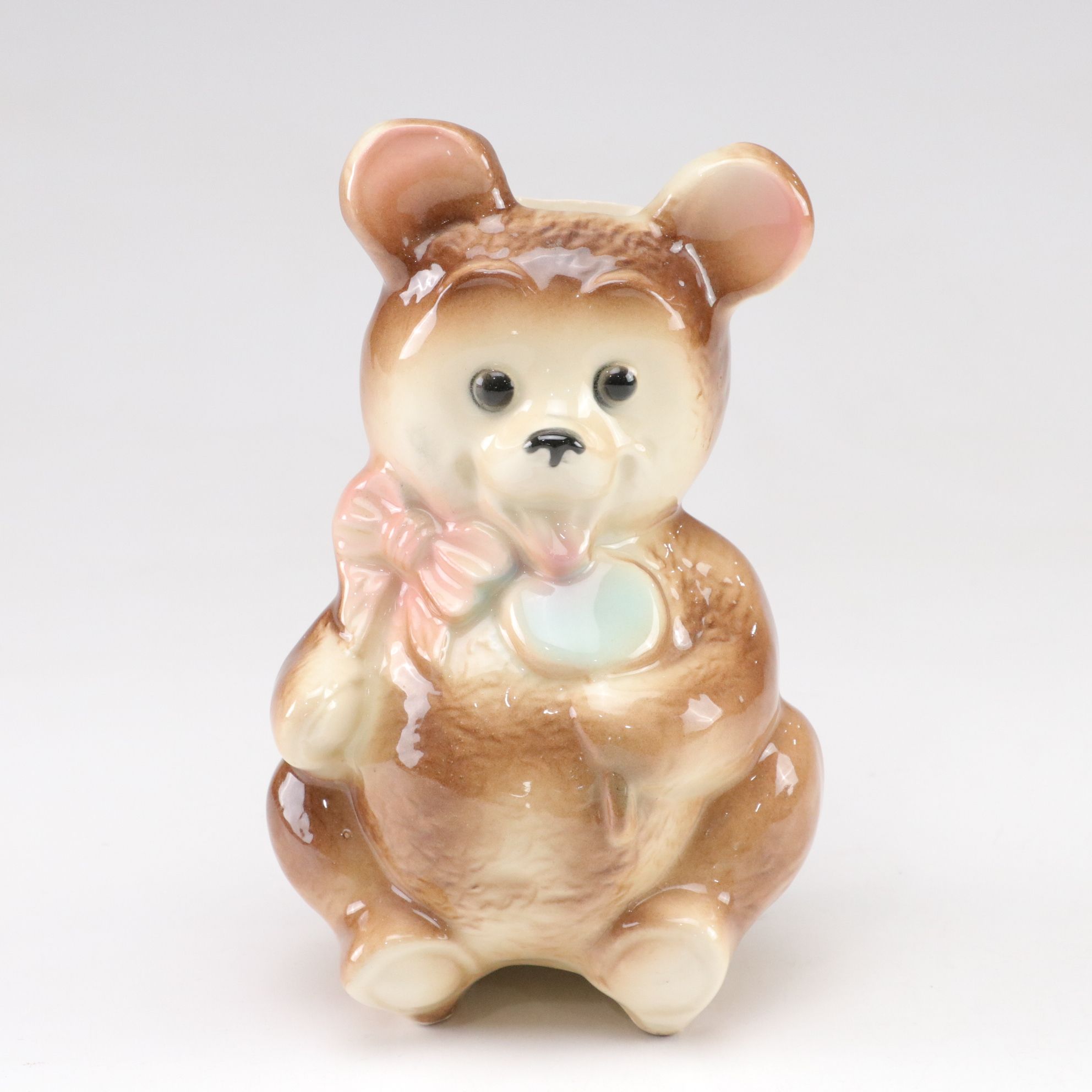 Porcelain Deer, Frog & Bear Vases, Mid-20th Century