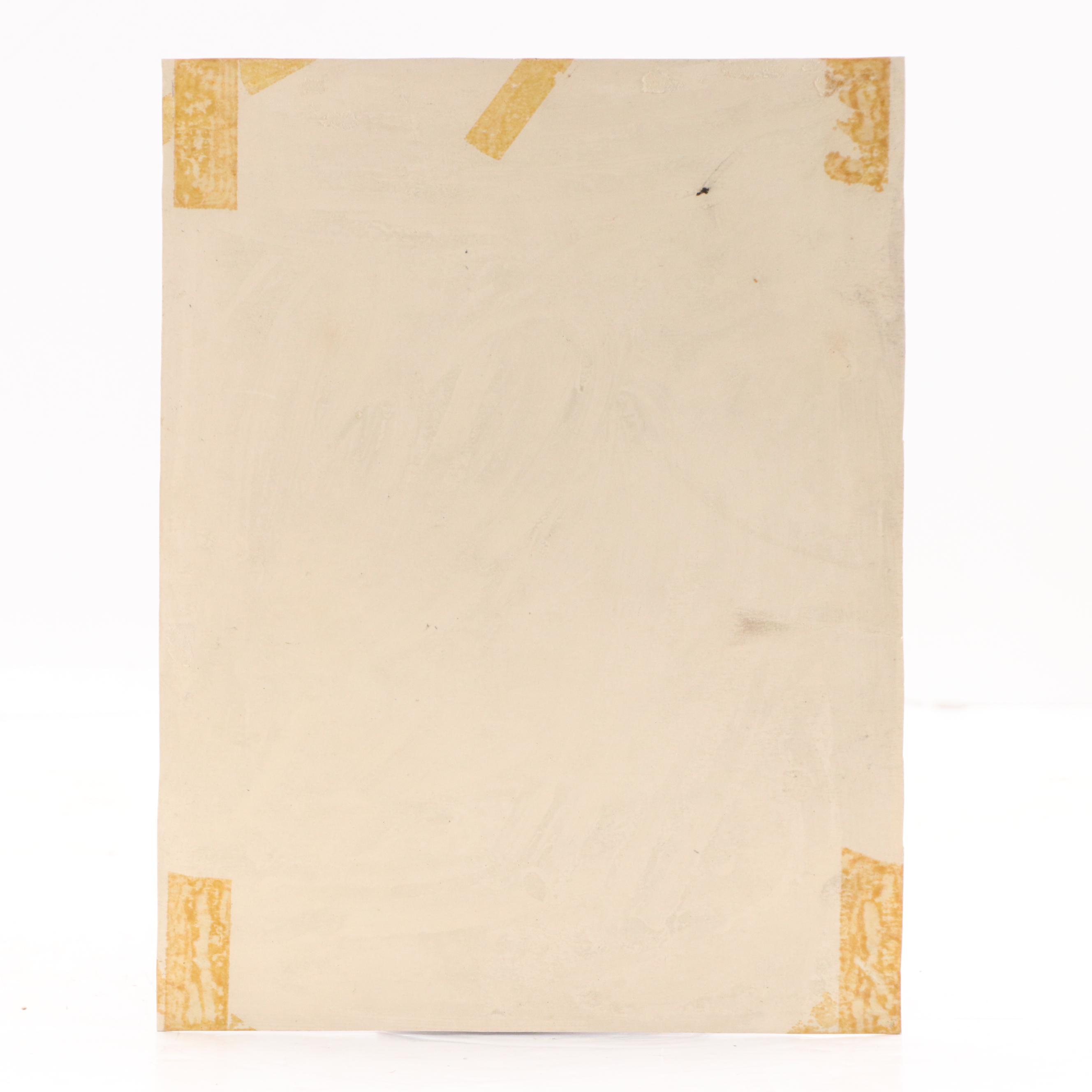 Attributed to Cor Van Kralingen Scratchboard Drawing of Nativity Scene