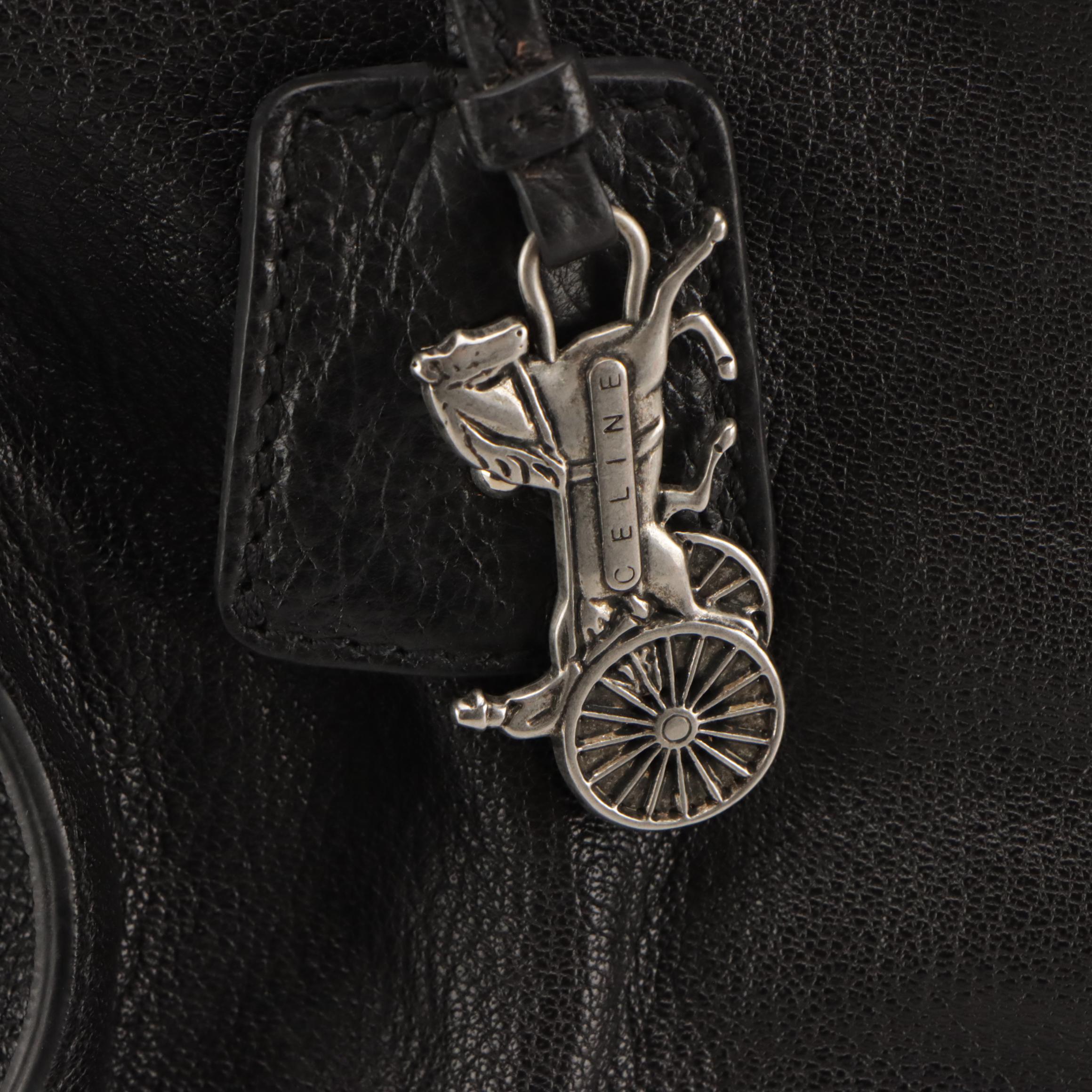 Celine Orlov Black Calfskin Leather Tote