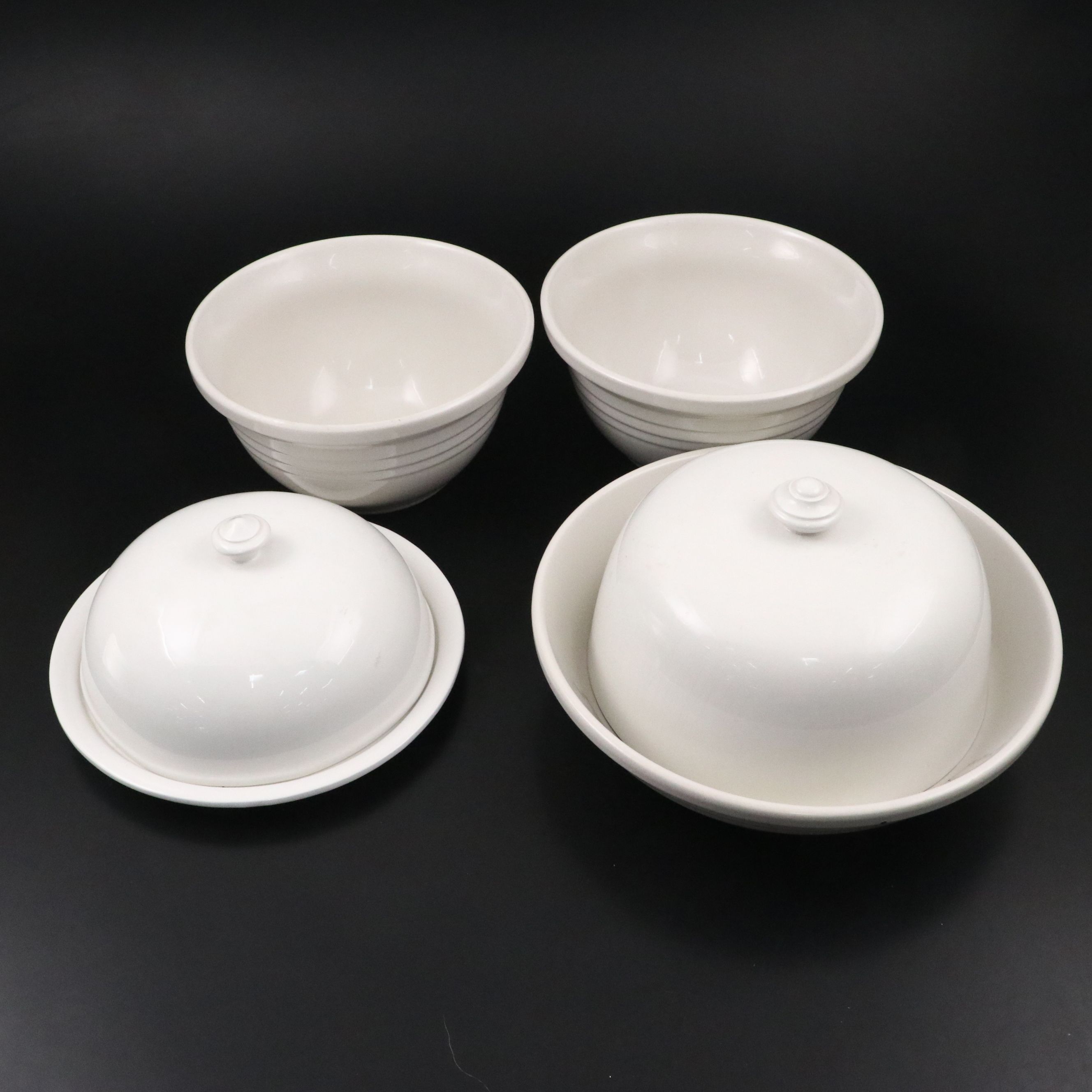 Roseville Pottery Bowls, Plate, and Cloches