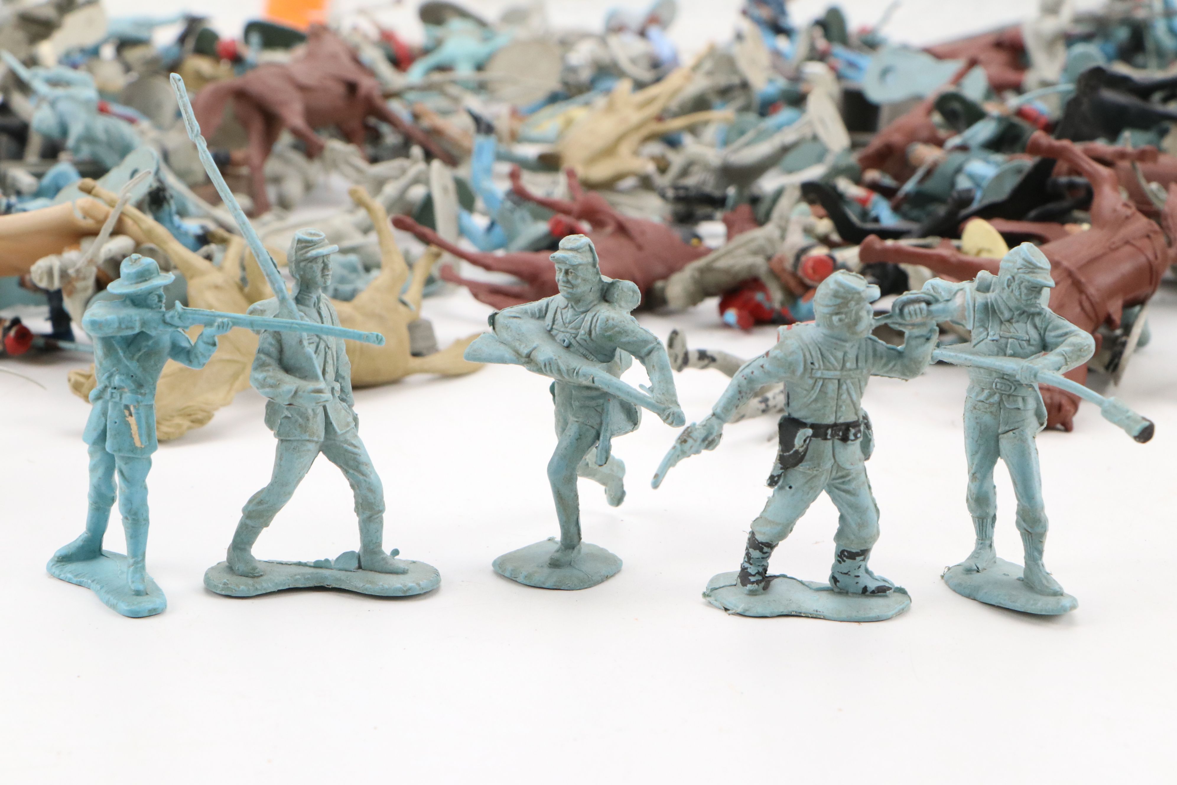Marx Civil War, WWII and Medieval Toy Soldiers with Other Vintage Figurines