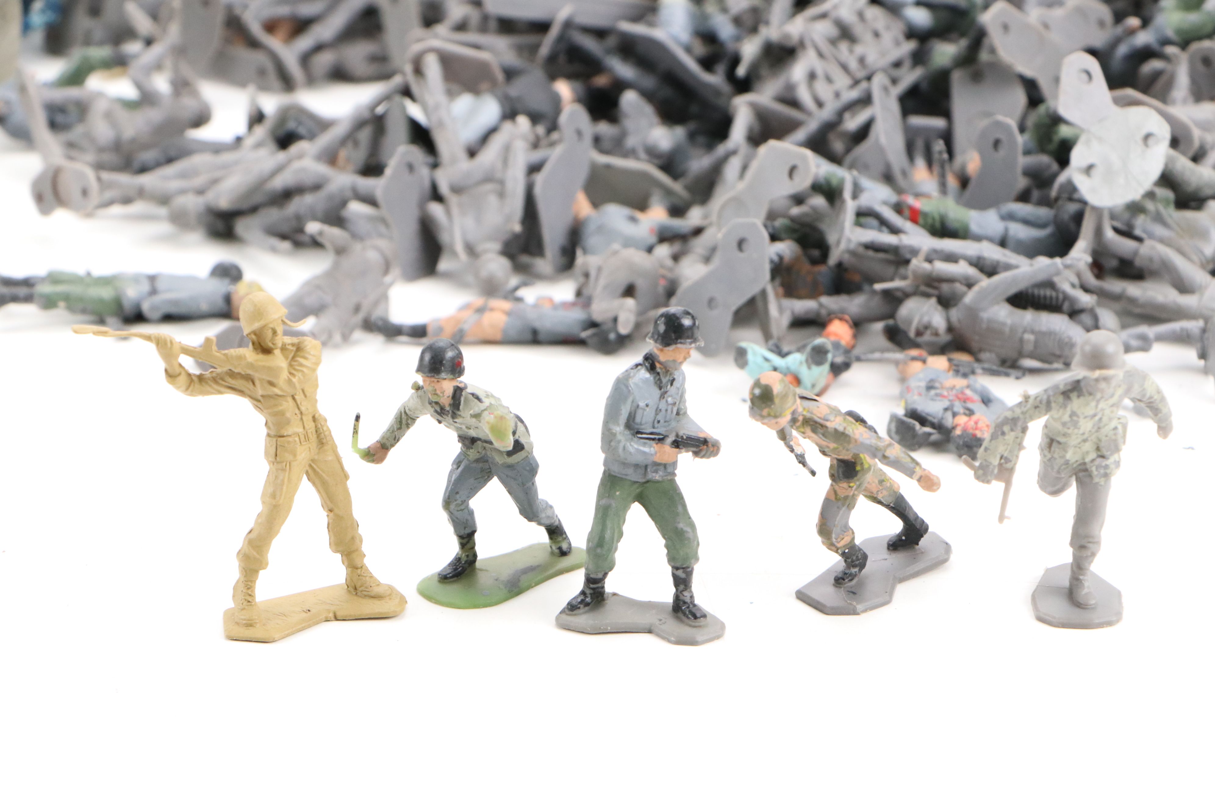 Marx Civil War, WWII and Medieval Toy Soldiers with Other Vintage Figurines